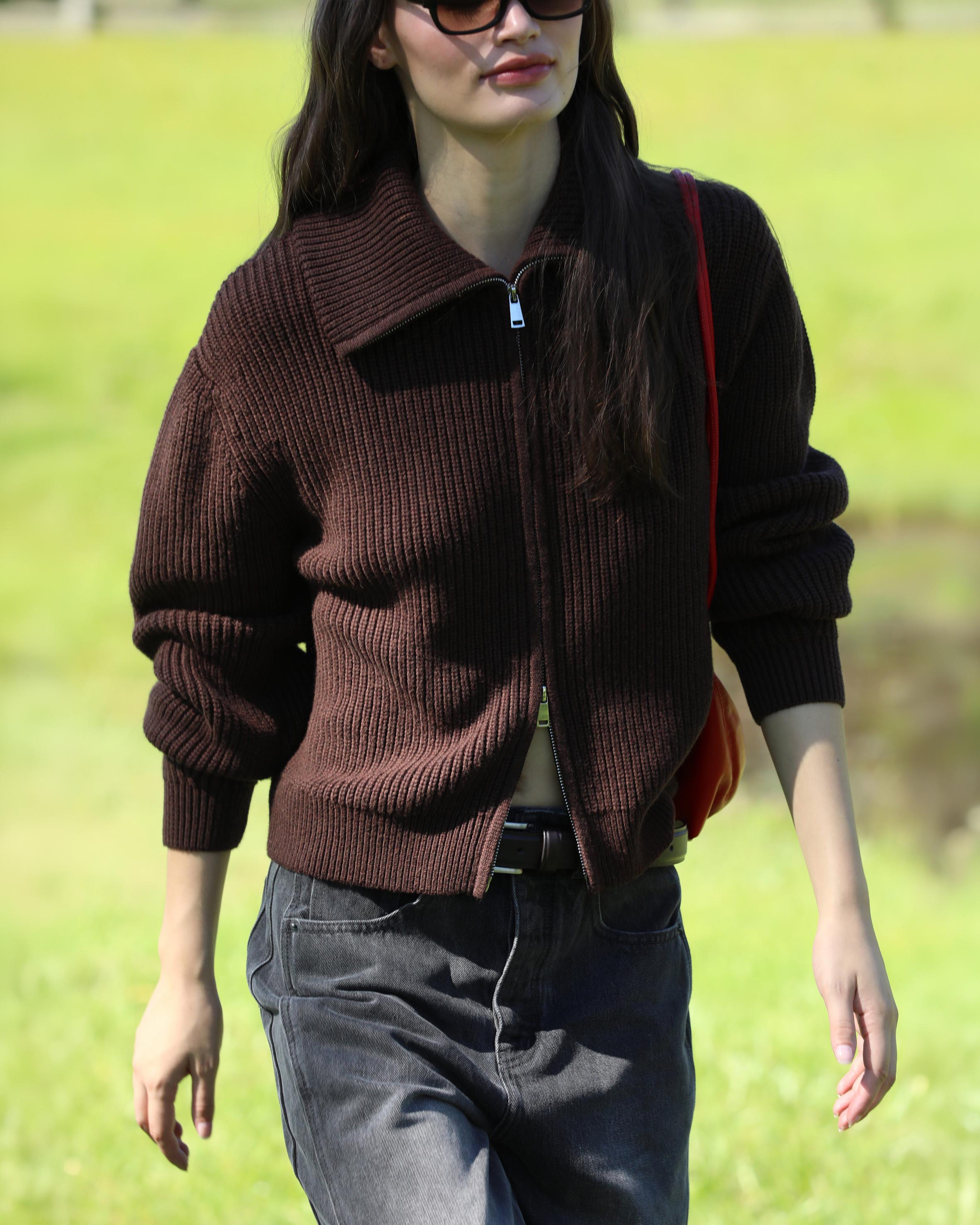 Clea Organic Cotton Zip Cardigan