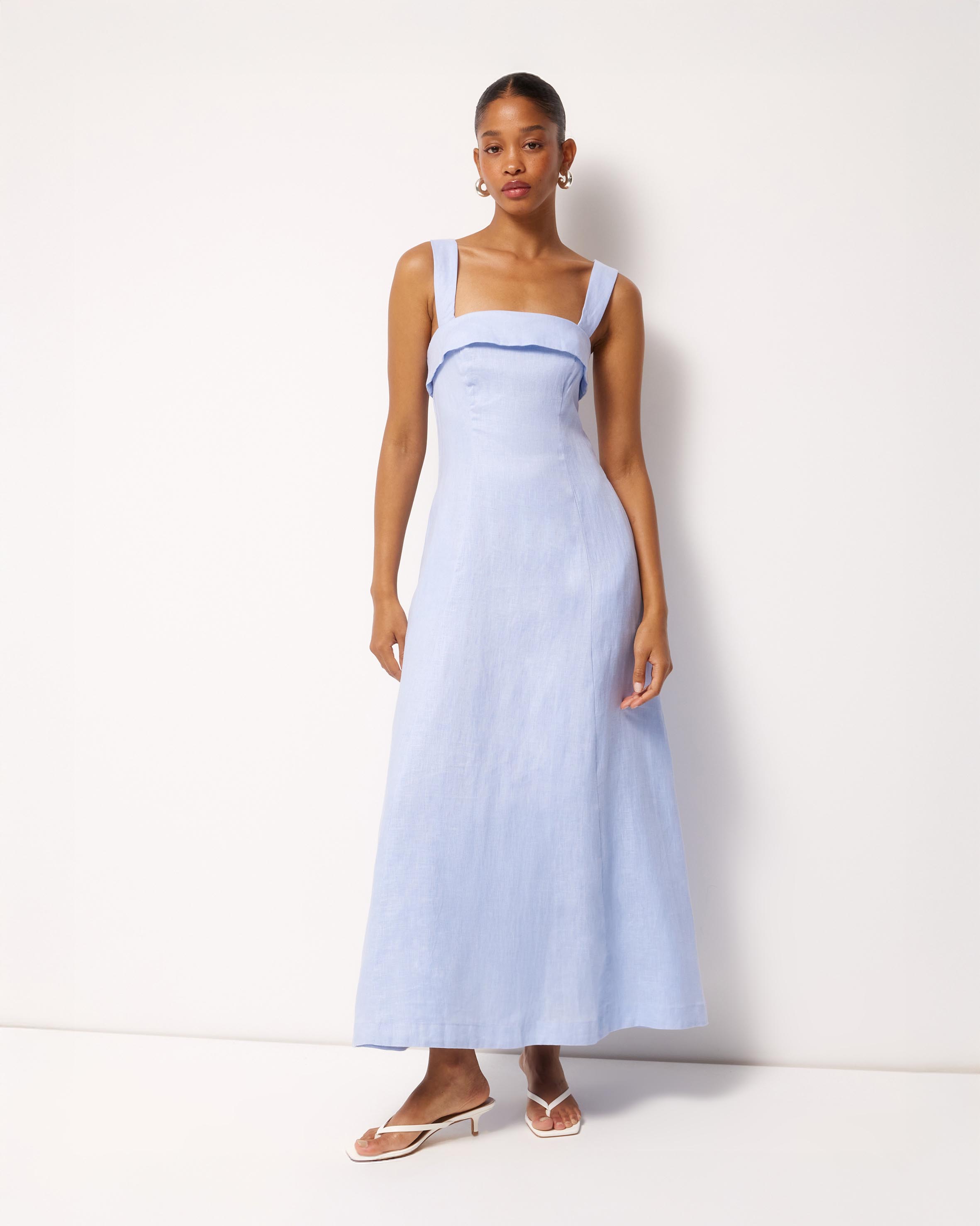 Florie Linen Midi Dress