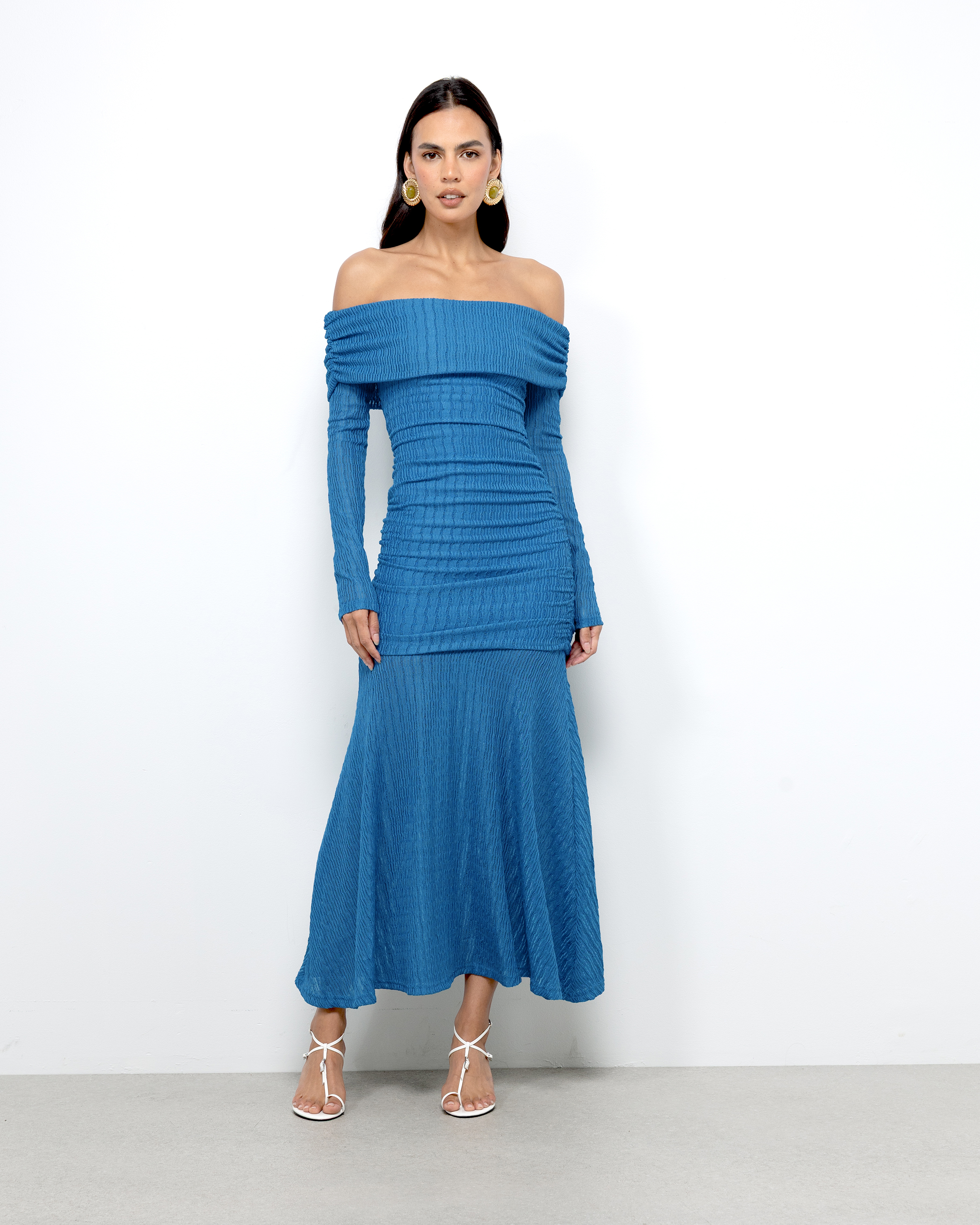 Valentina Off Shoulder Midi Dress