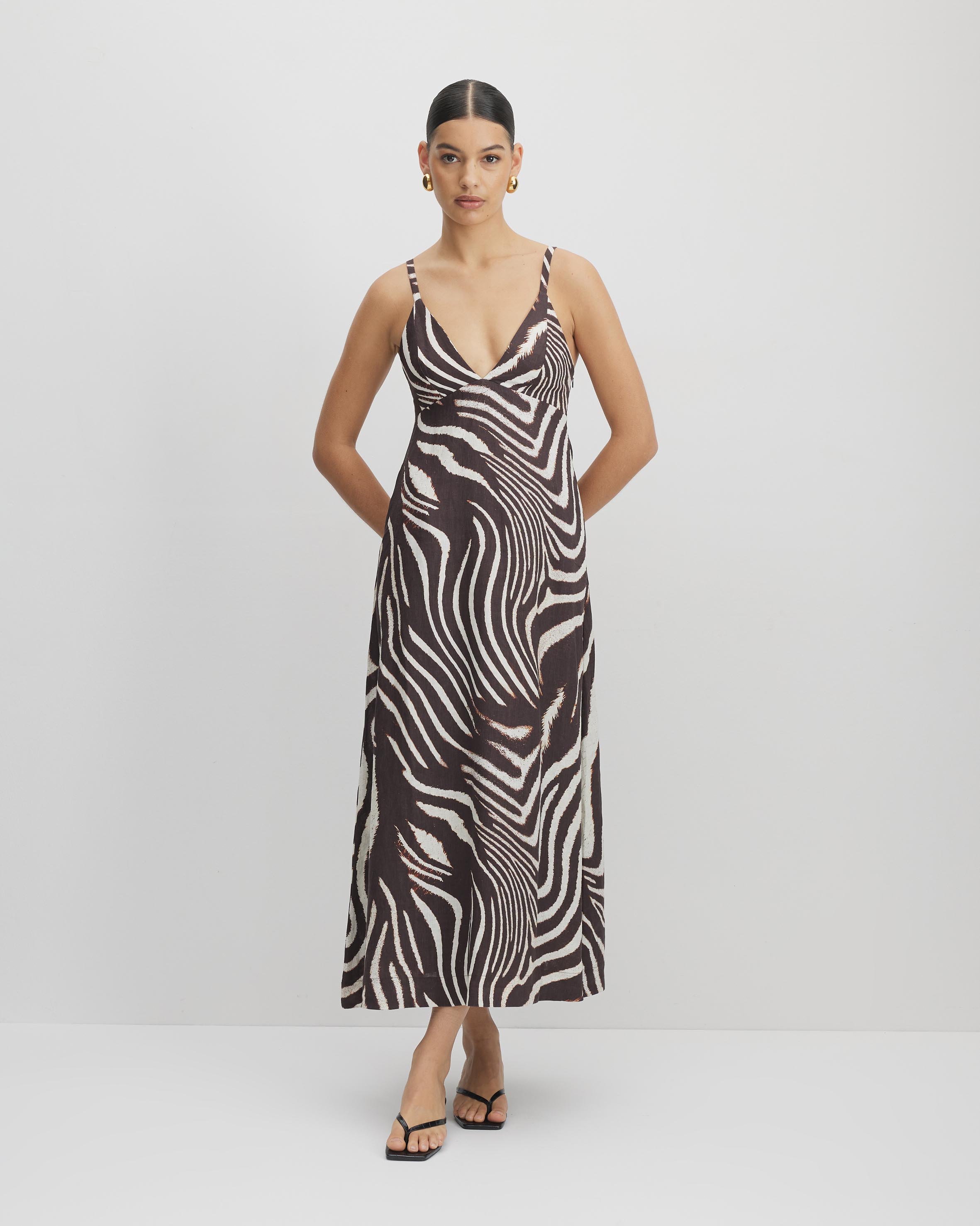 Bettina Linen Midi Dress