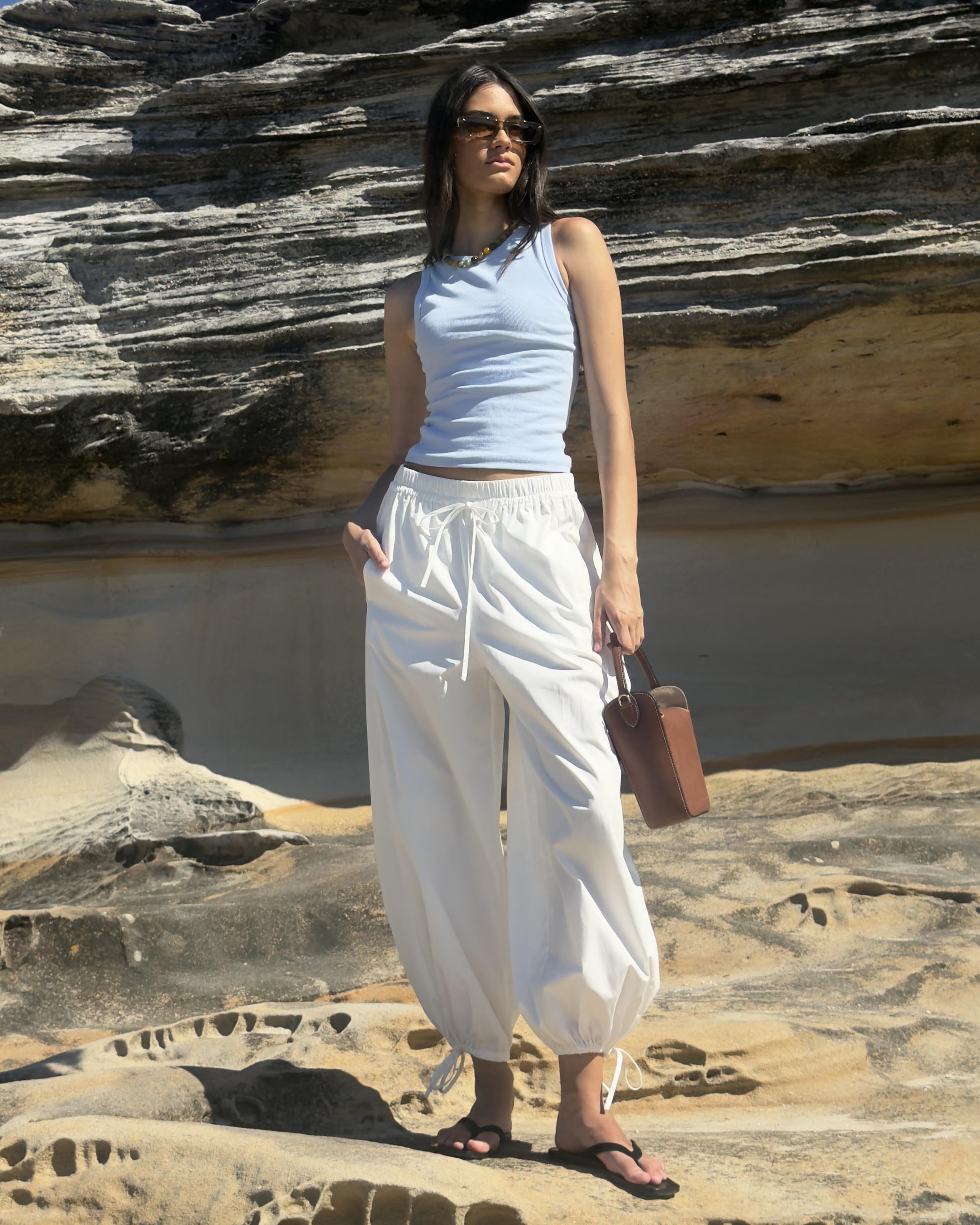 Ember Cotton Elasticated Barrel Leg Pants