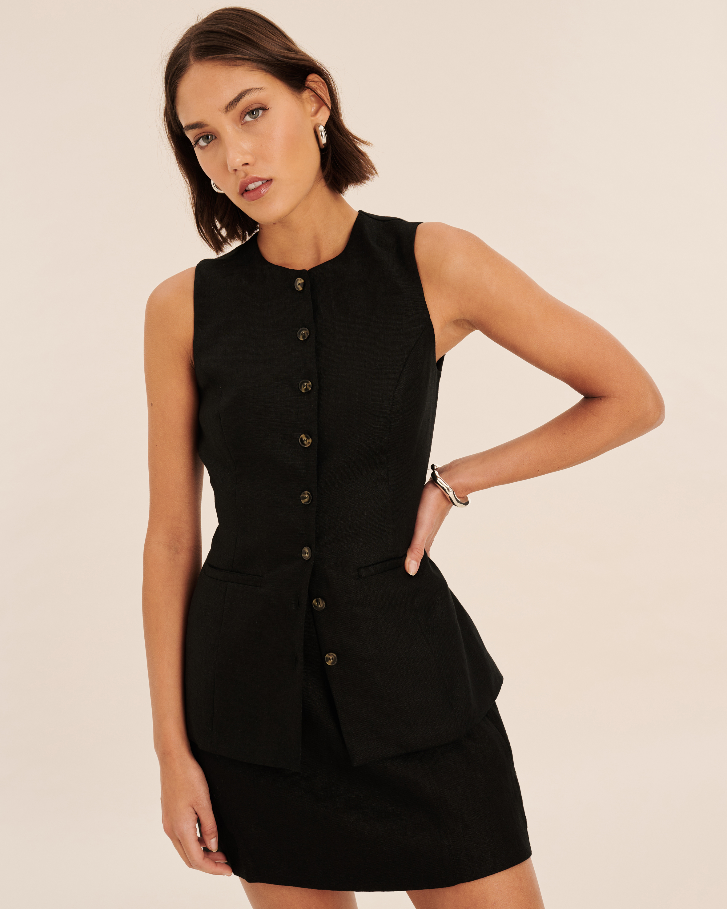 Amadi Linen Vest