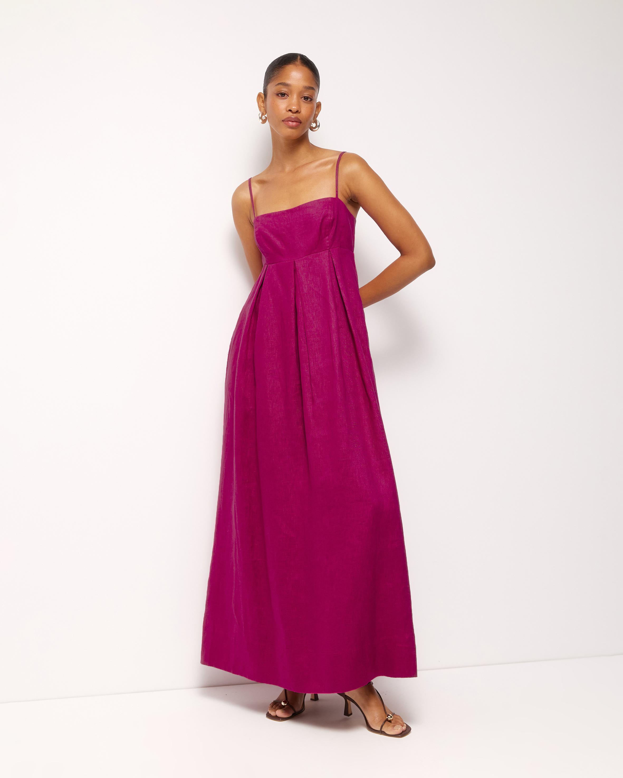 Aniya Linen Maxi Dress