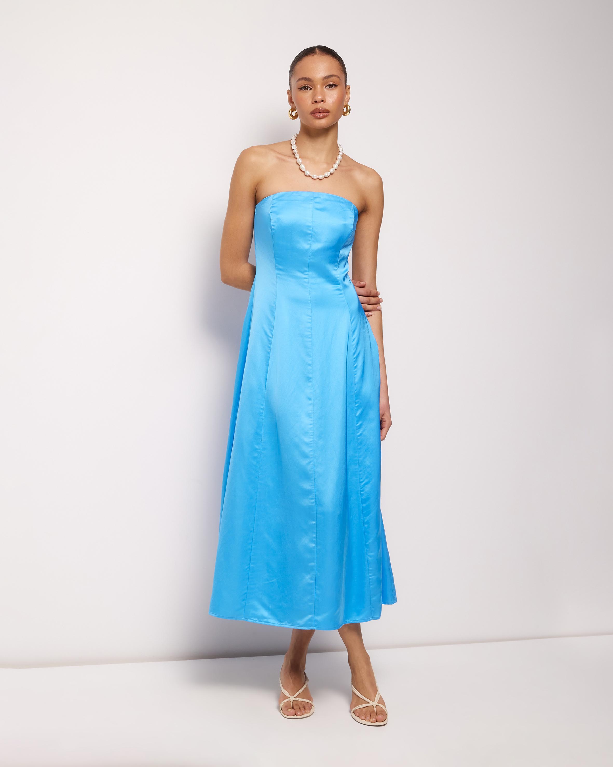 Aspyn Strapless Midi Dress