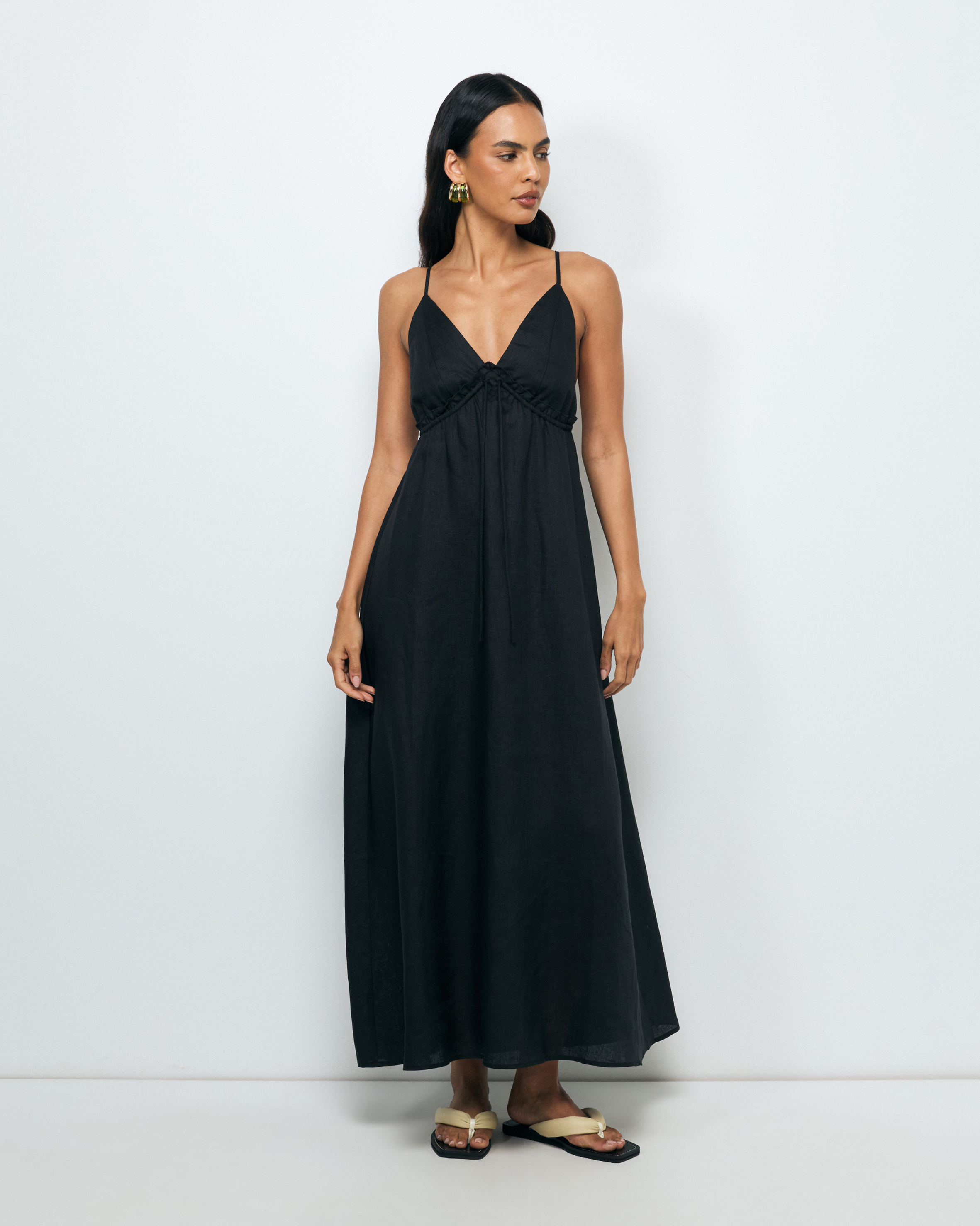 Jaylah Linen Slip Dress