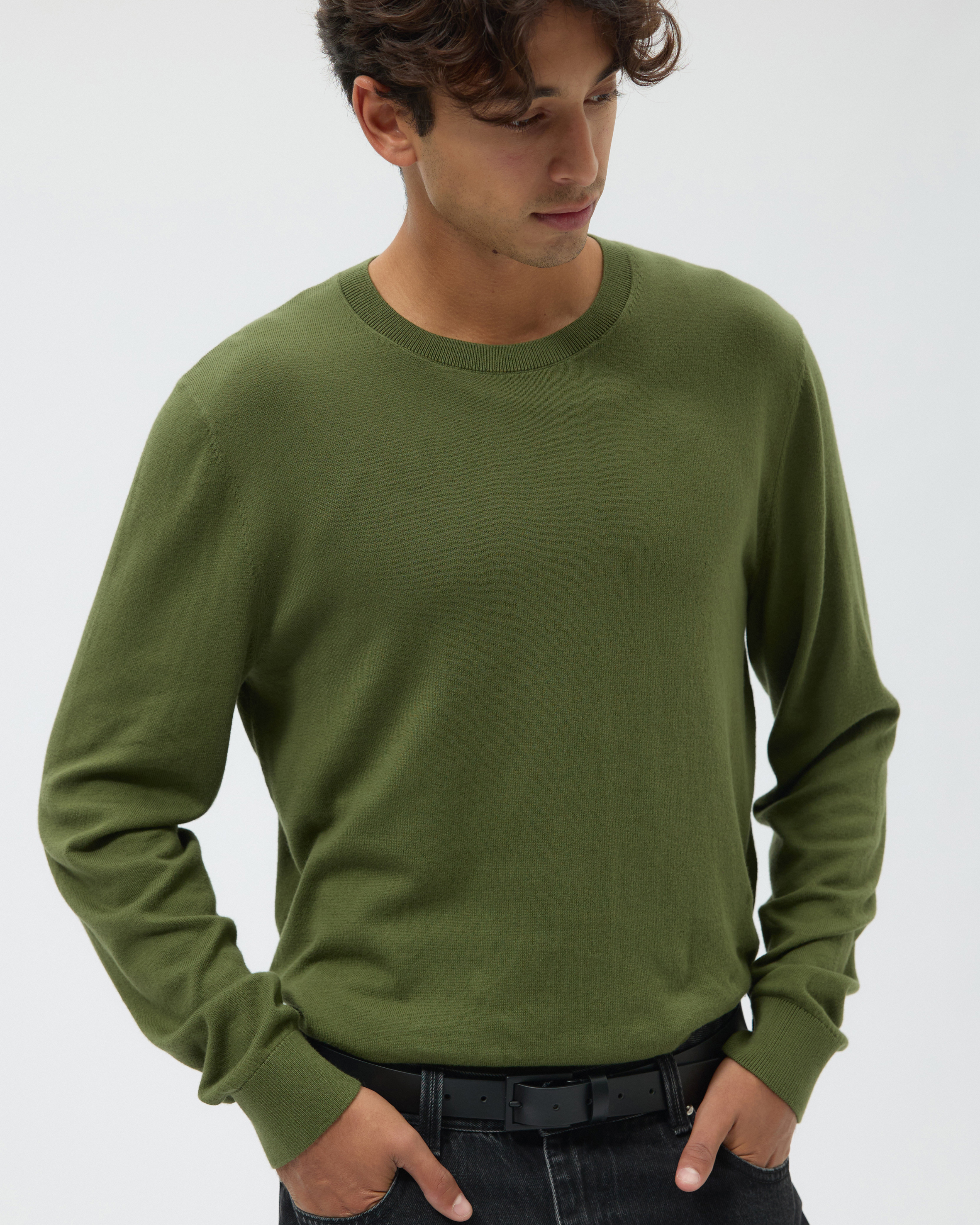 Lightweight Organic Cotton Crew Neck Knit Jumper