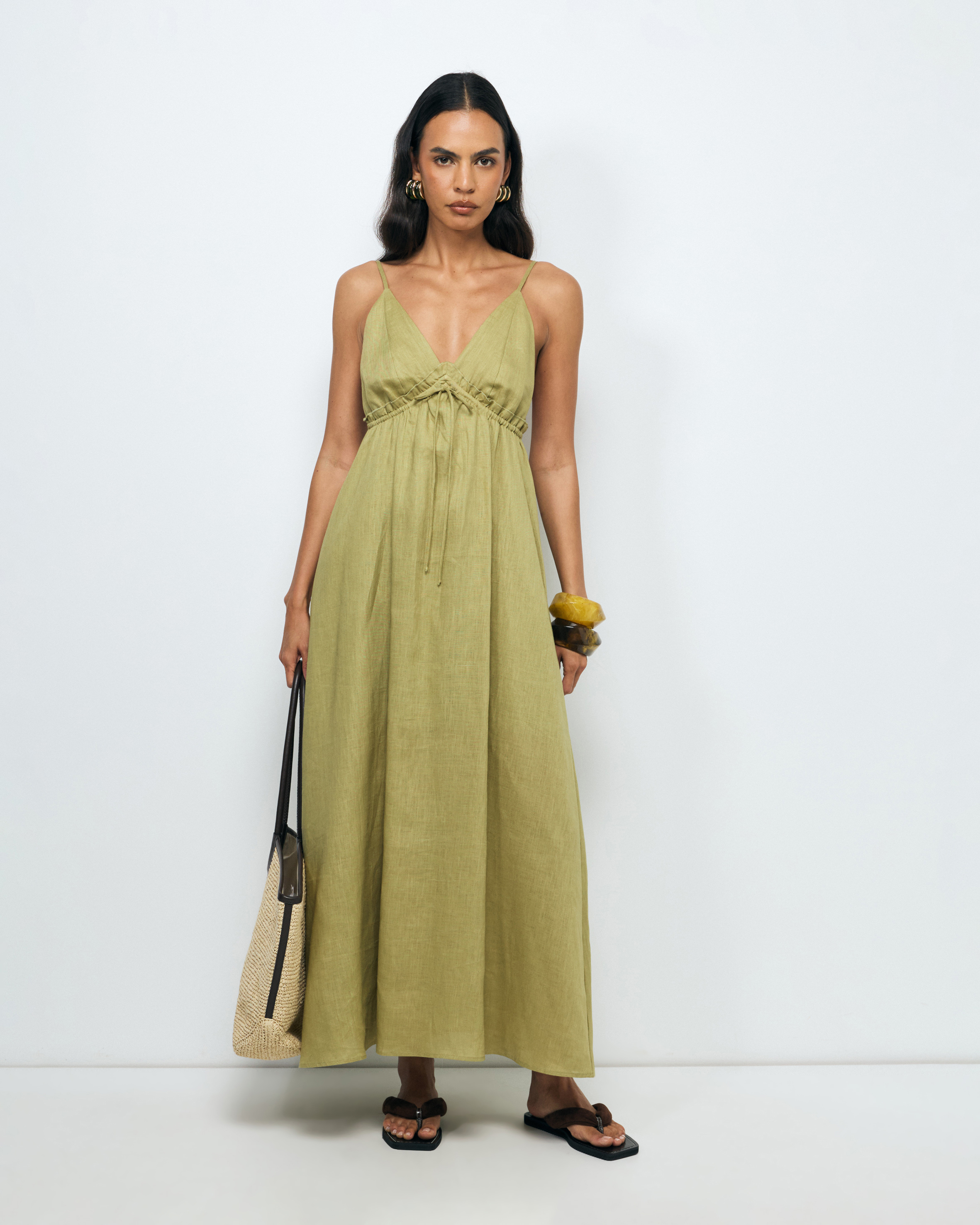 Jaylah Linen Slip Dress