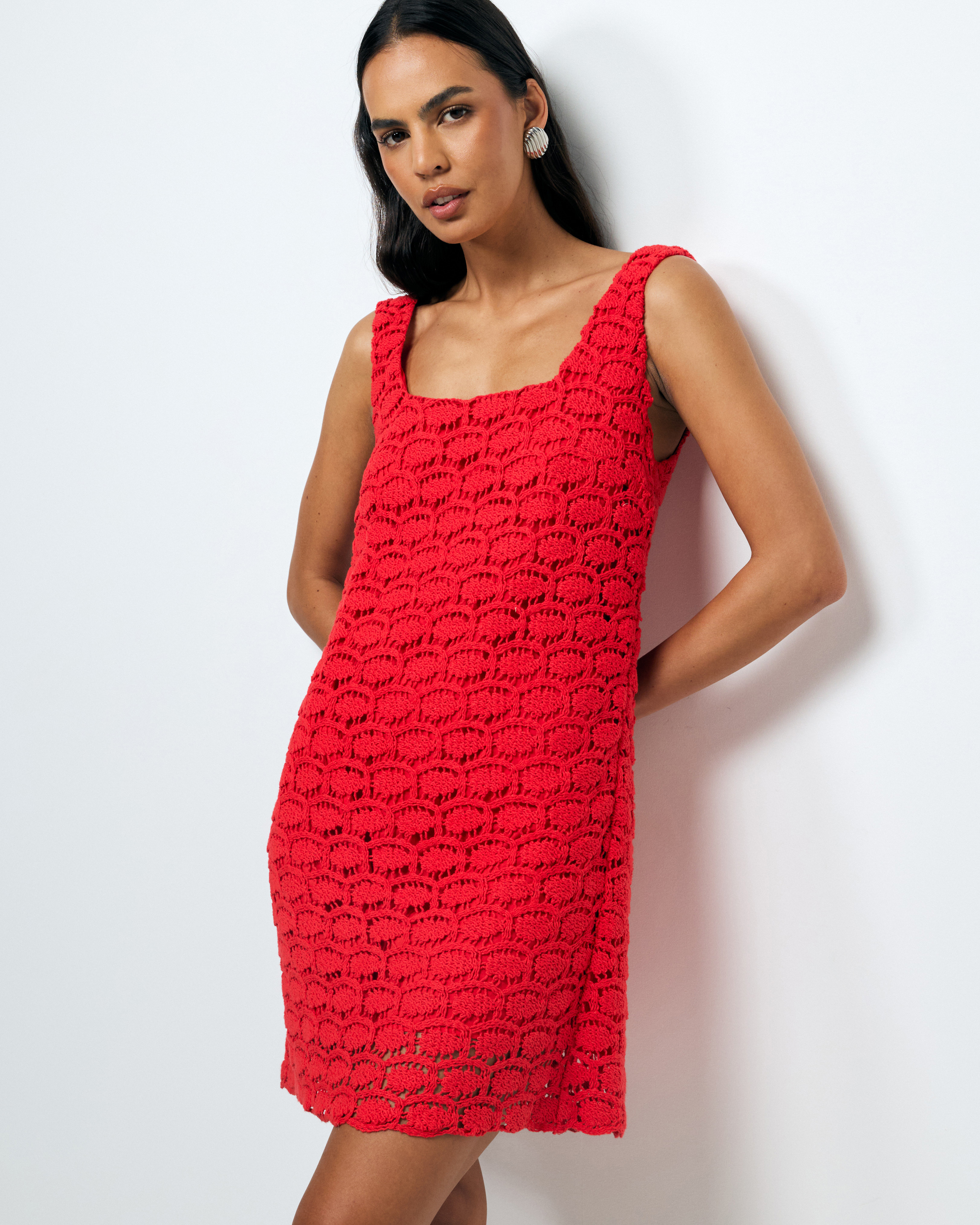 Veya Crochet Mini Dress