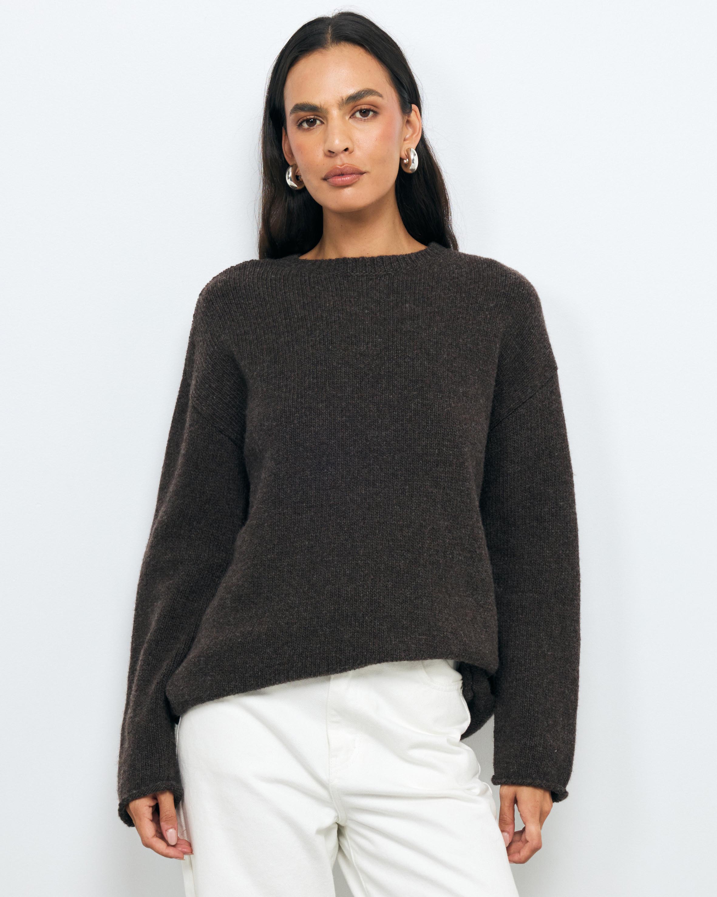 Renia Wool Boat Neck Jumper