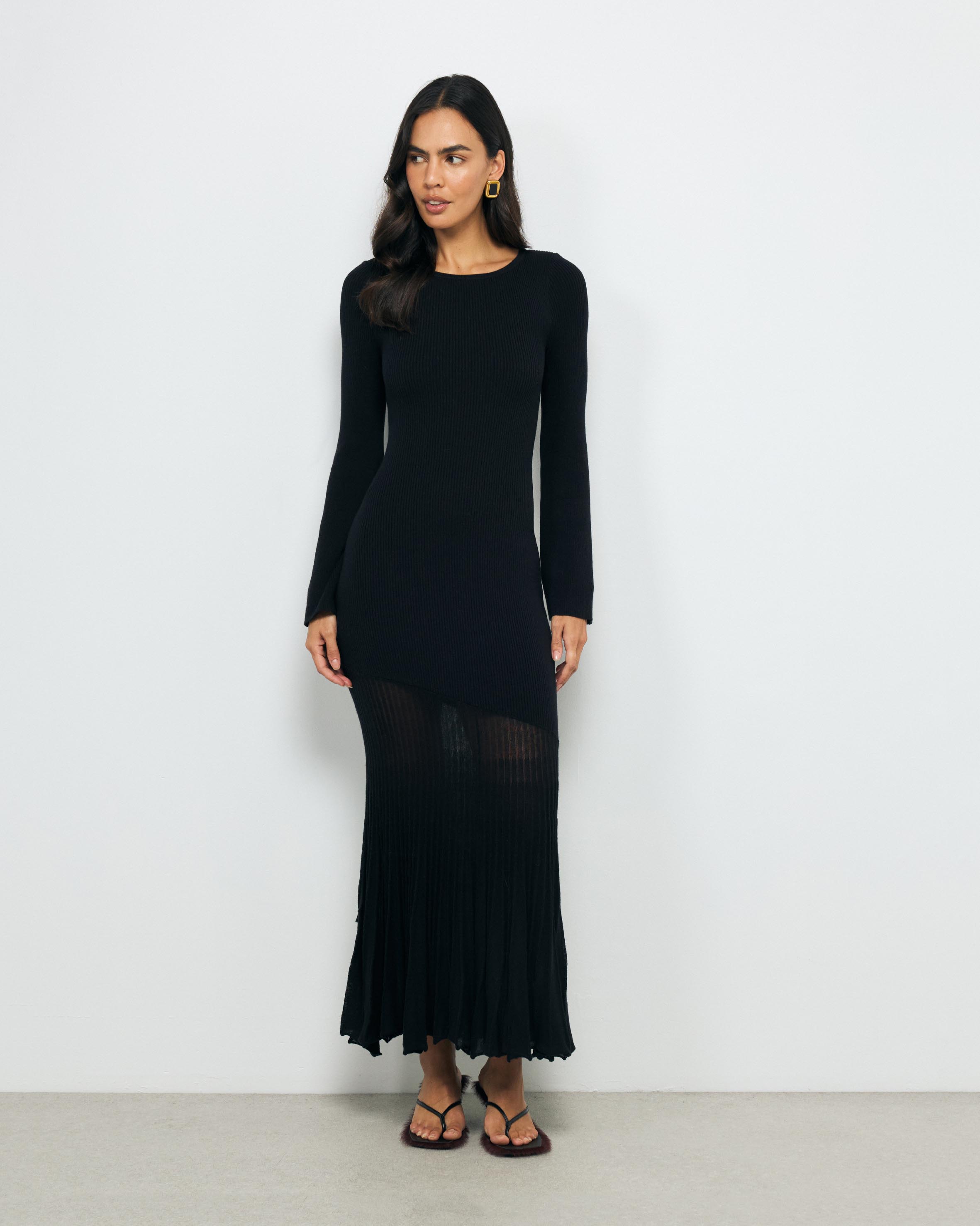 Ivy Rib Knit Midi Dress