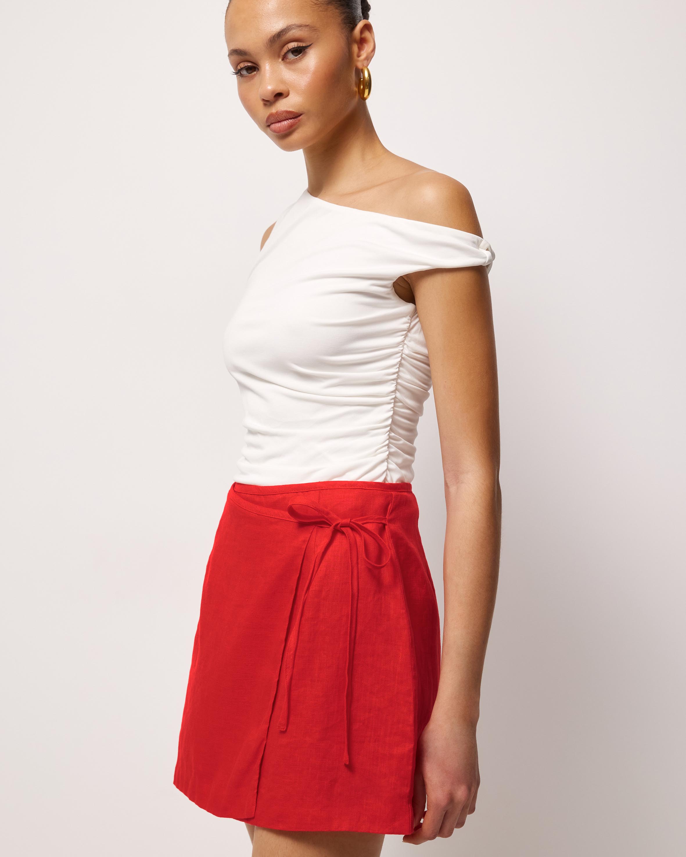 Linen Wrap Skirt