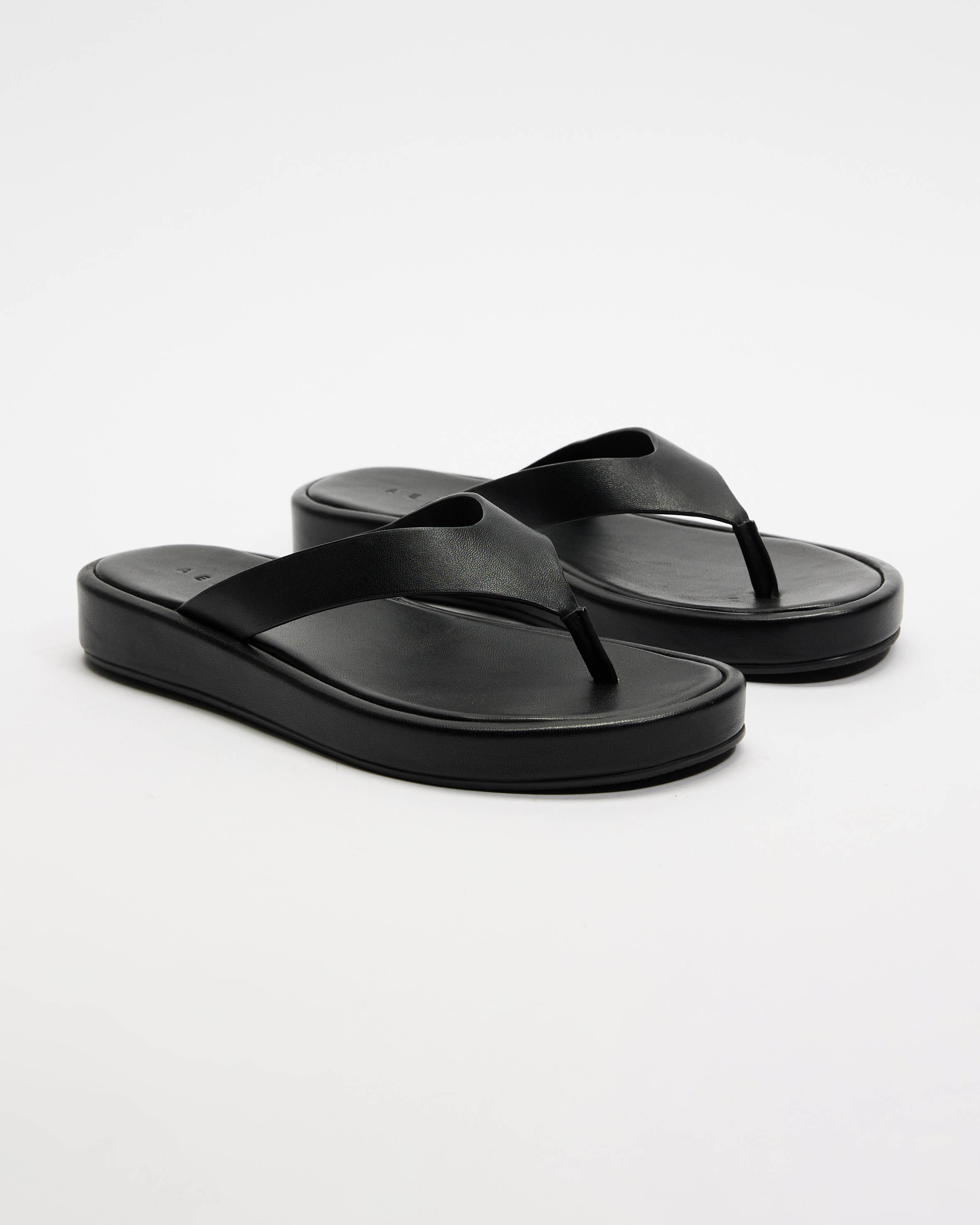 Leather Platform Thongs