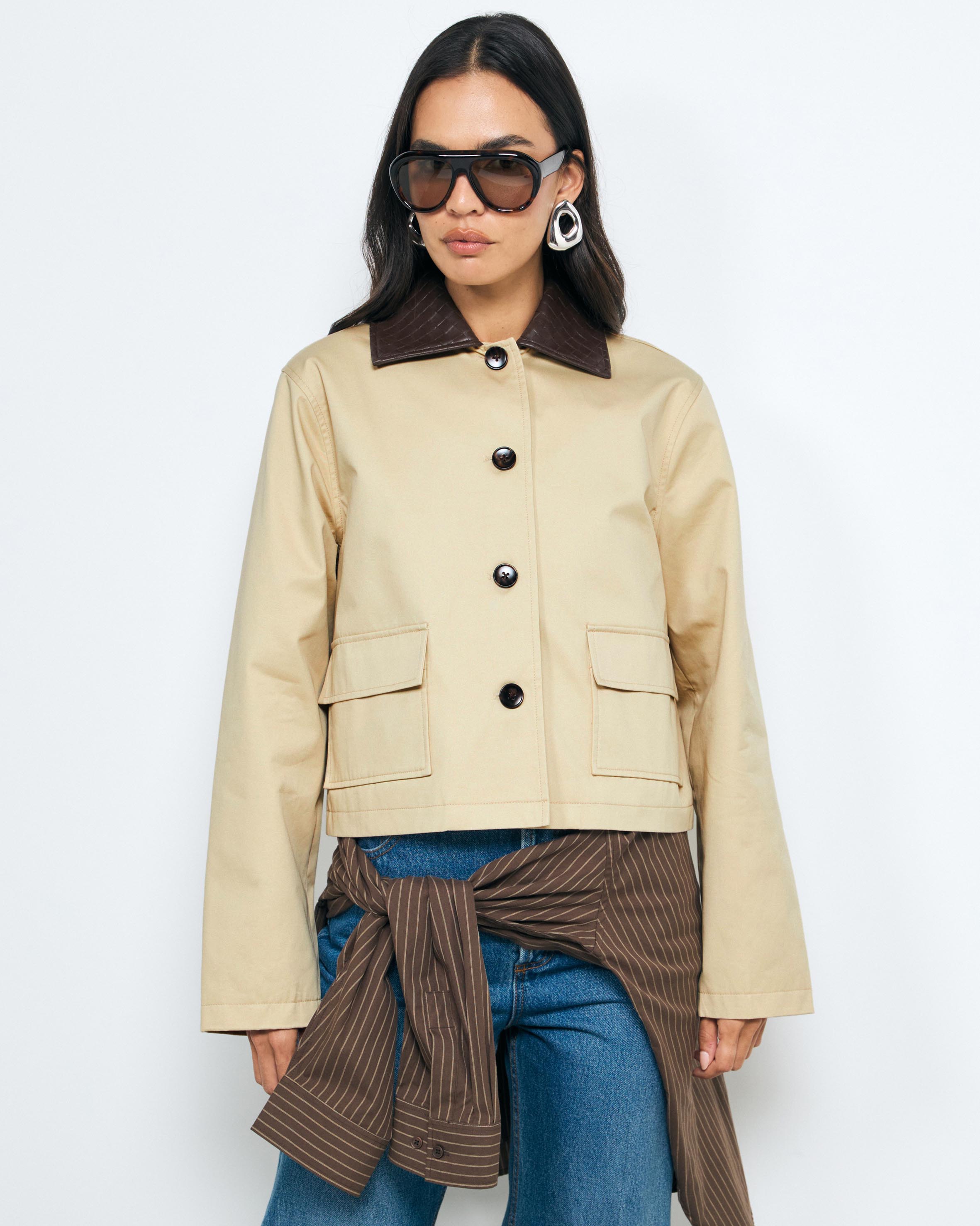 Cotton Contrast Jacket