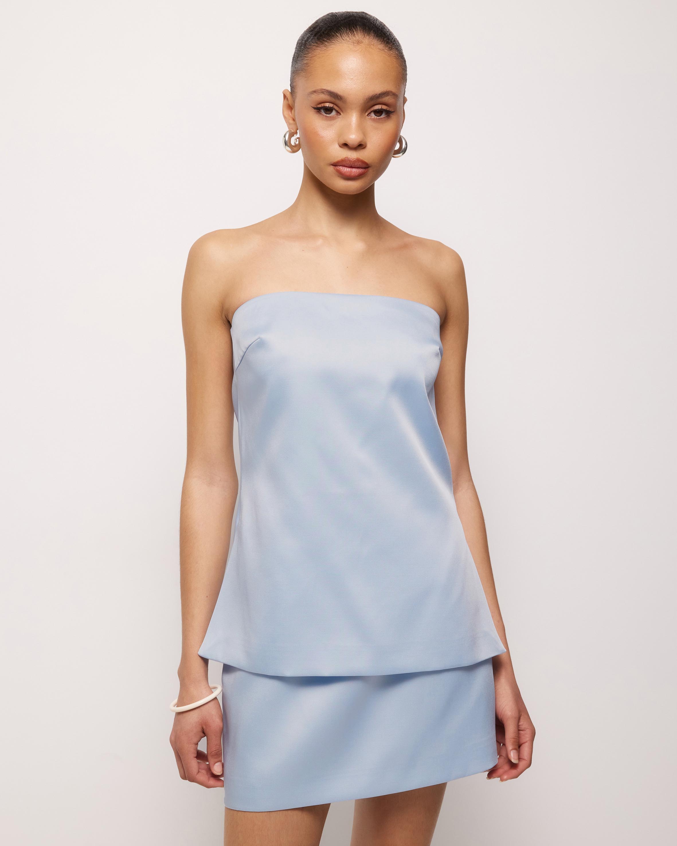 Vesper Satin Strapless Top
