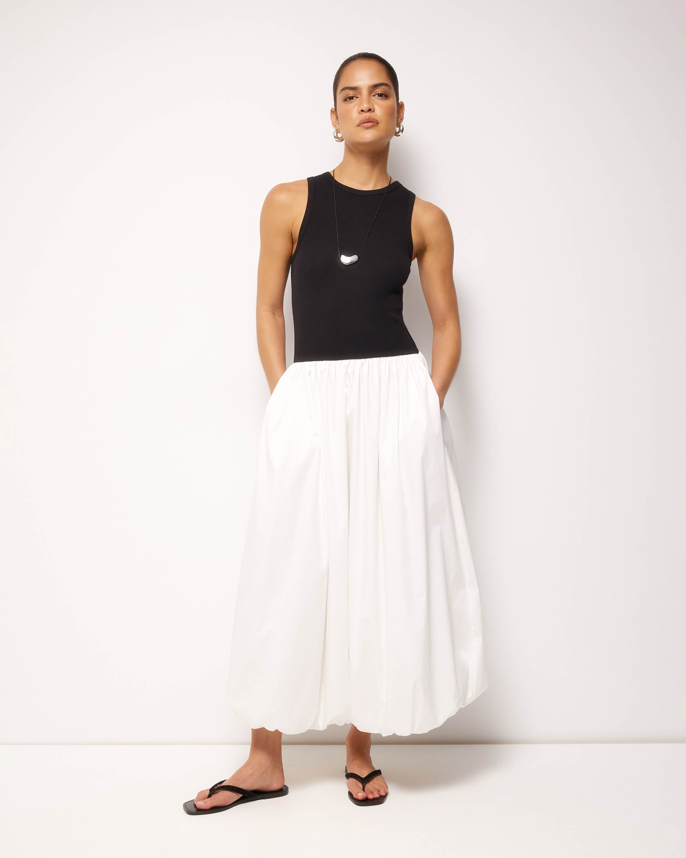 Avalon Bubble Hem Midi Dress