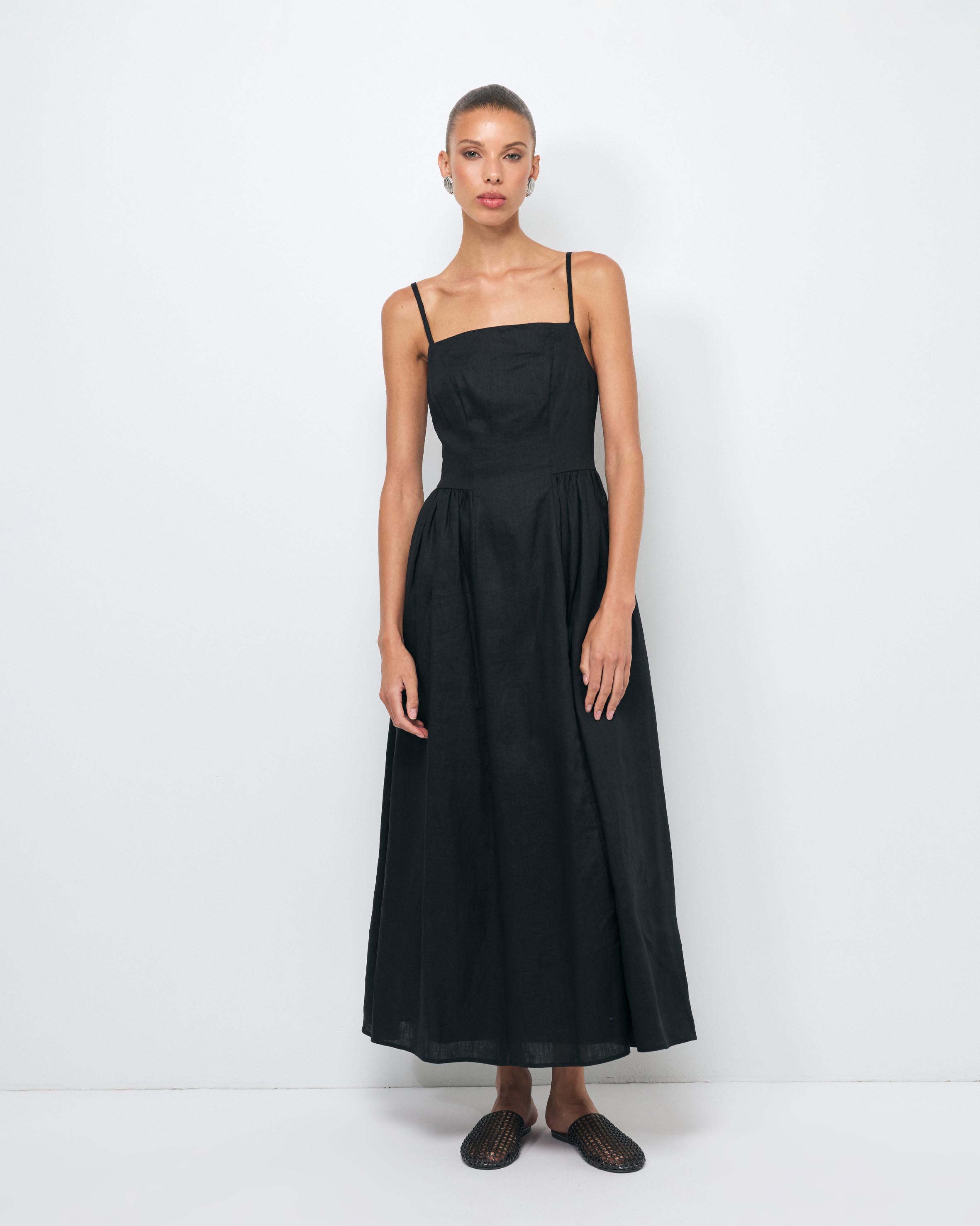 Gabriella Linen Midi Dress