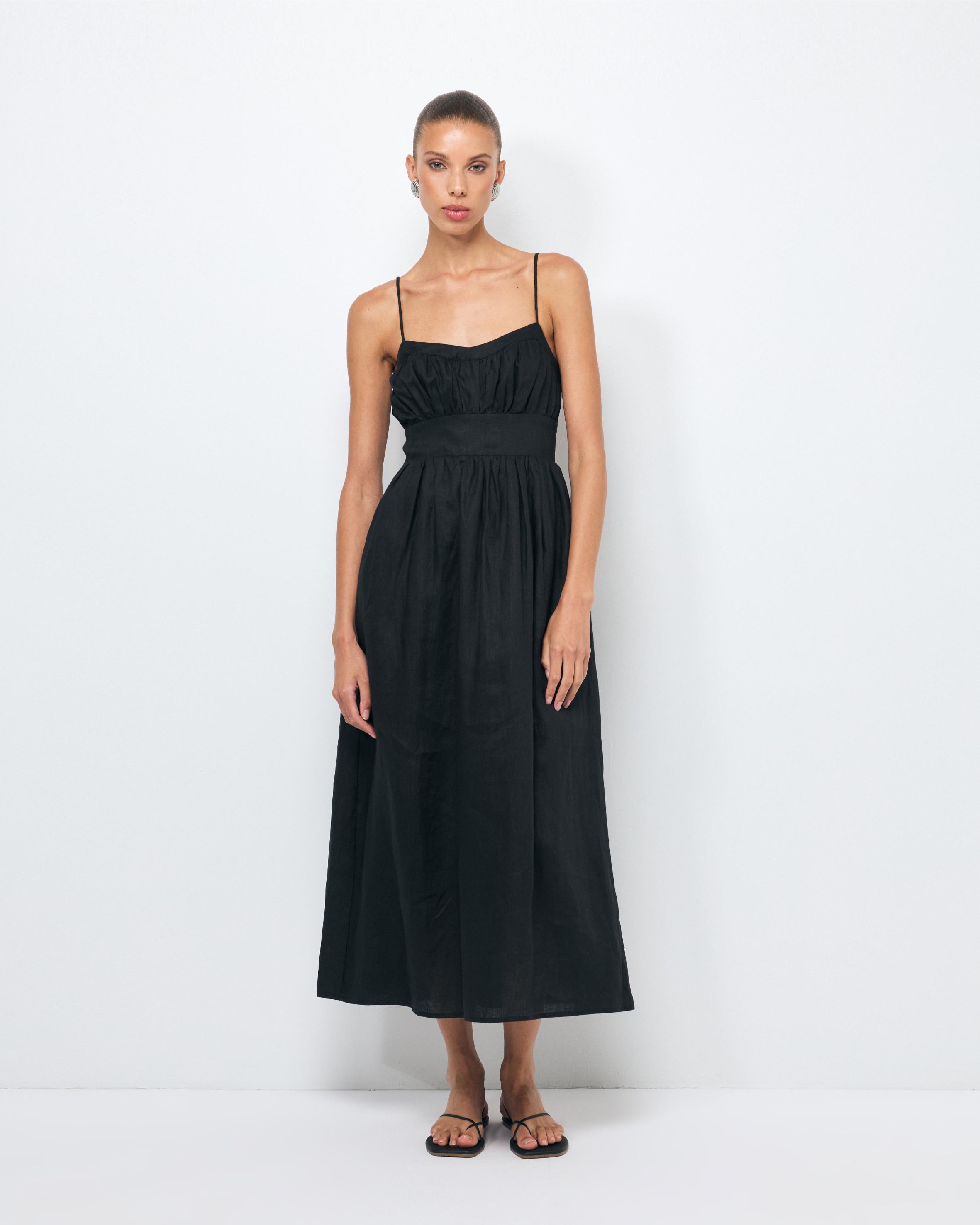 Gracelyn Linen Midi Dress