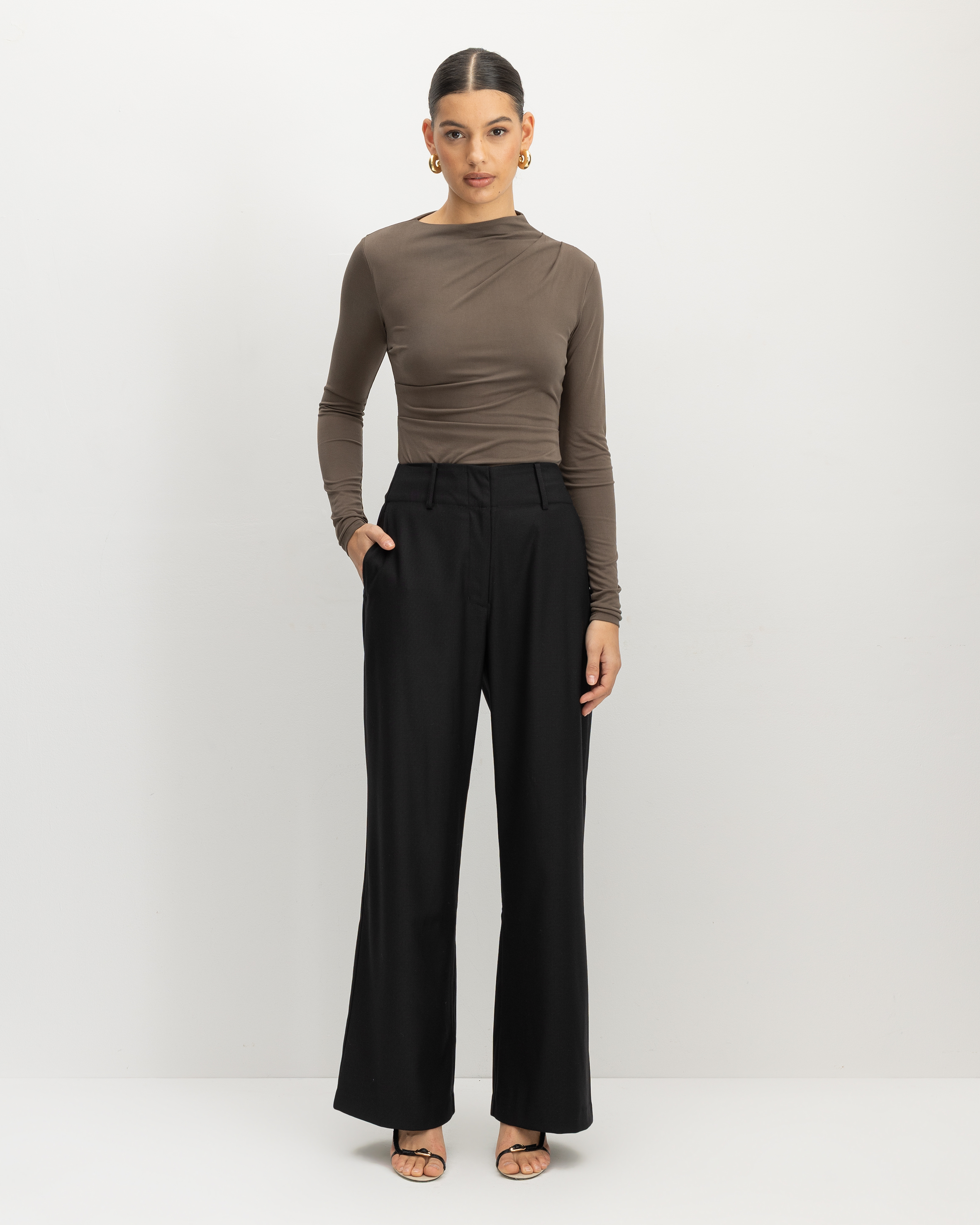 Elkie Deep Waistband Suit Pants