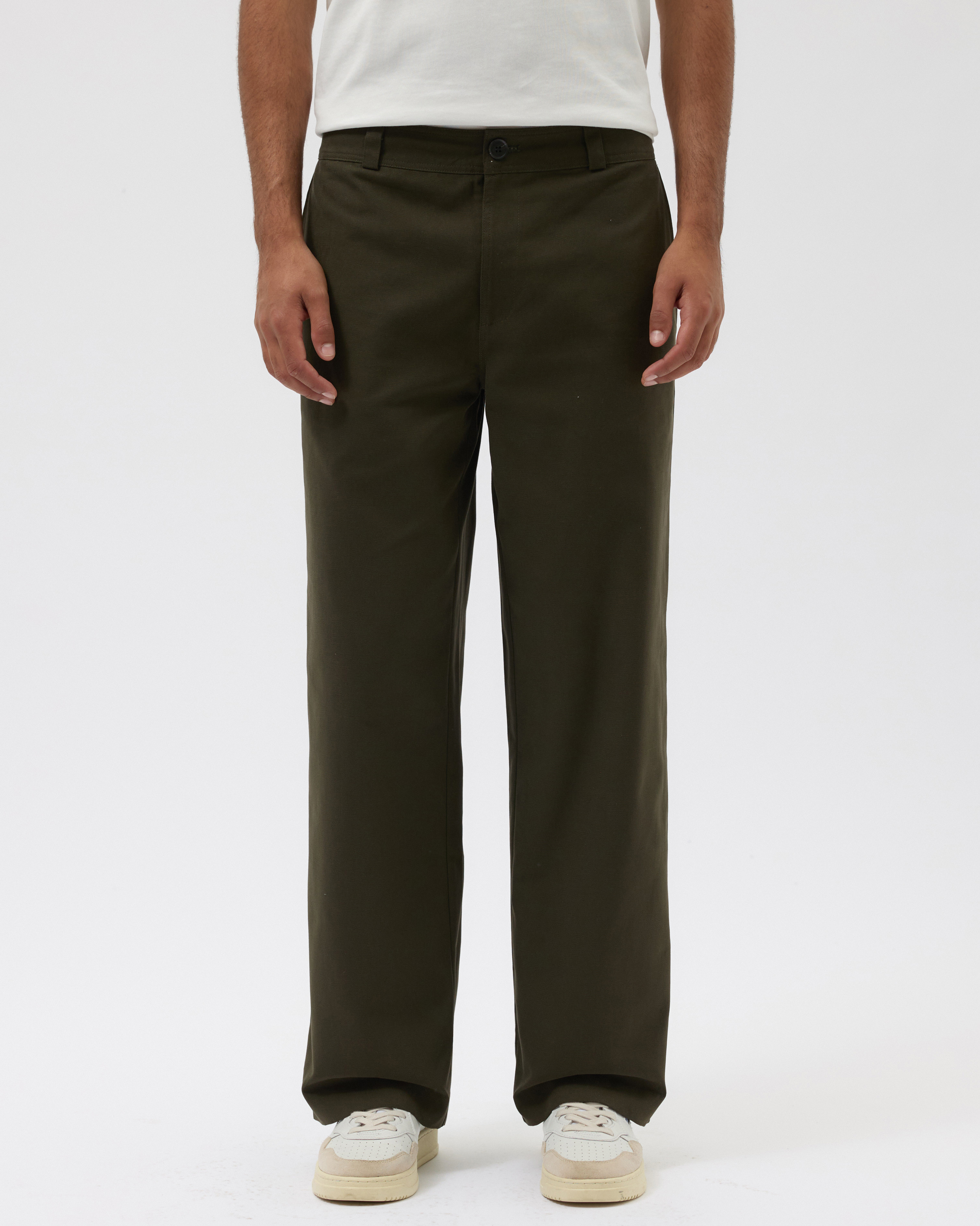 Relaxed Cotton Twill Pants