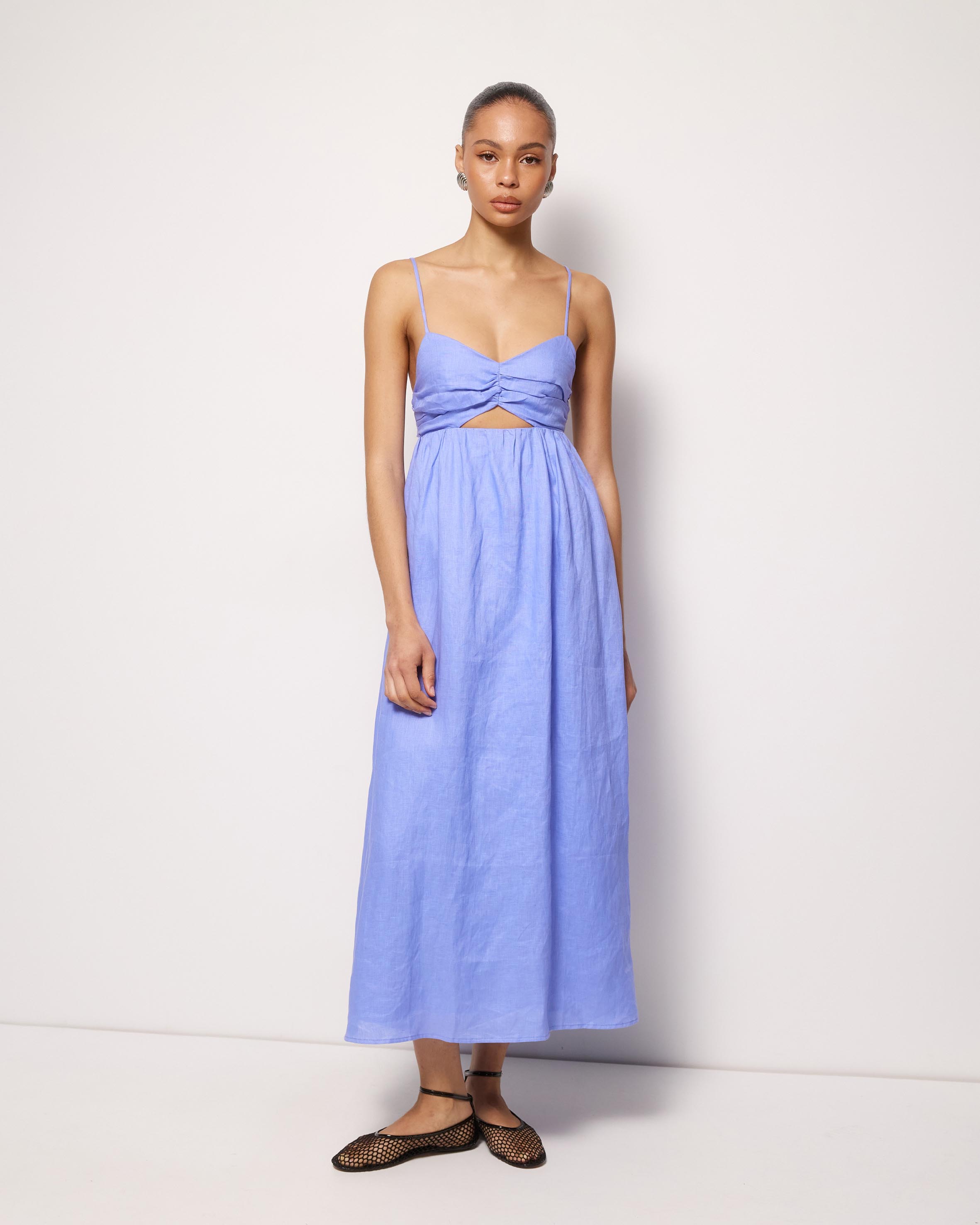 Saige Linen Midi Dress