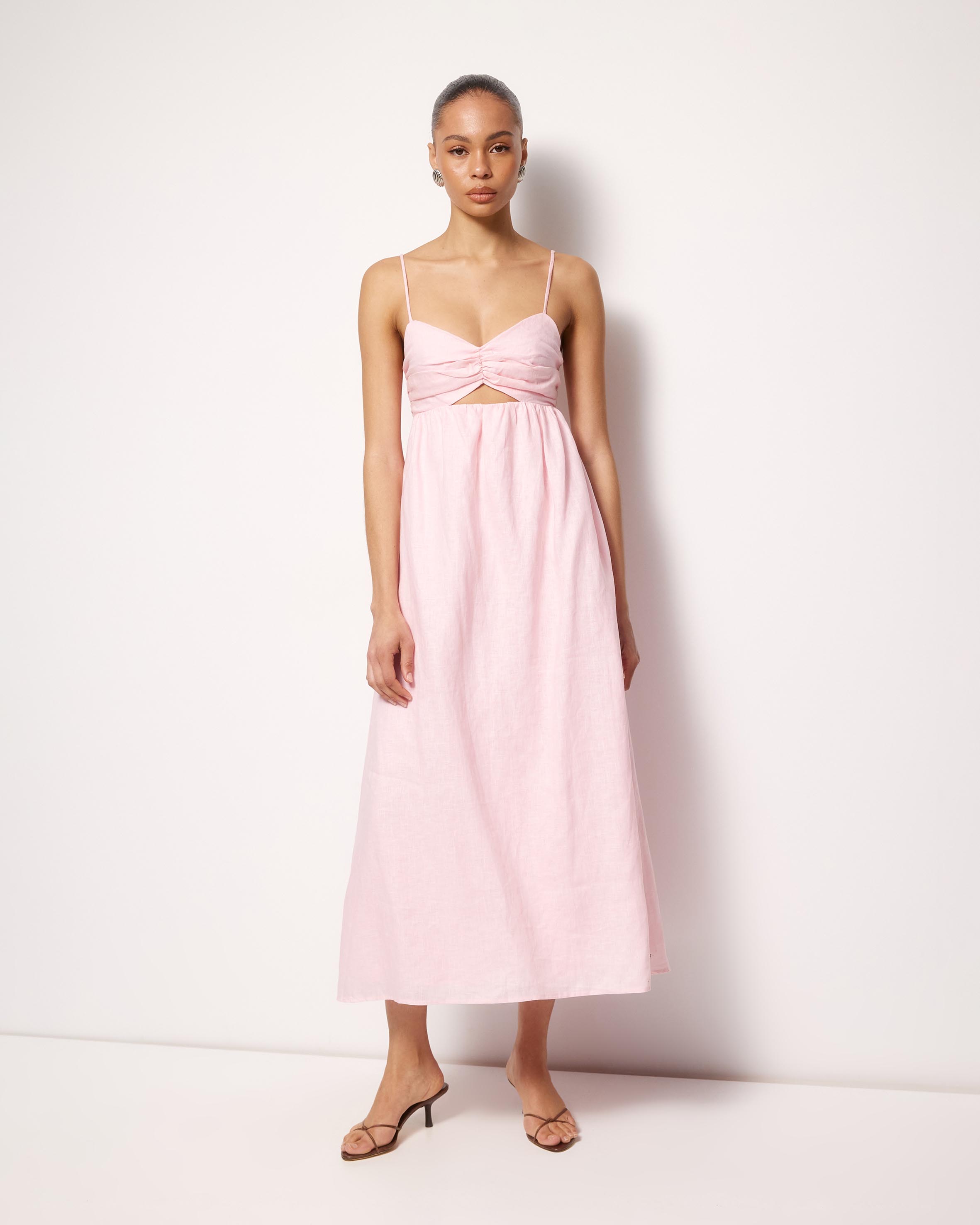 Saige Linen Midi Dress