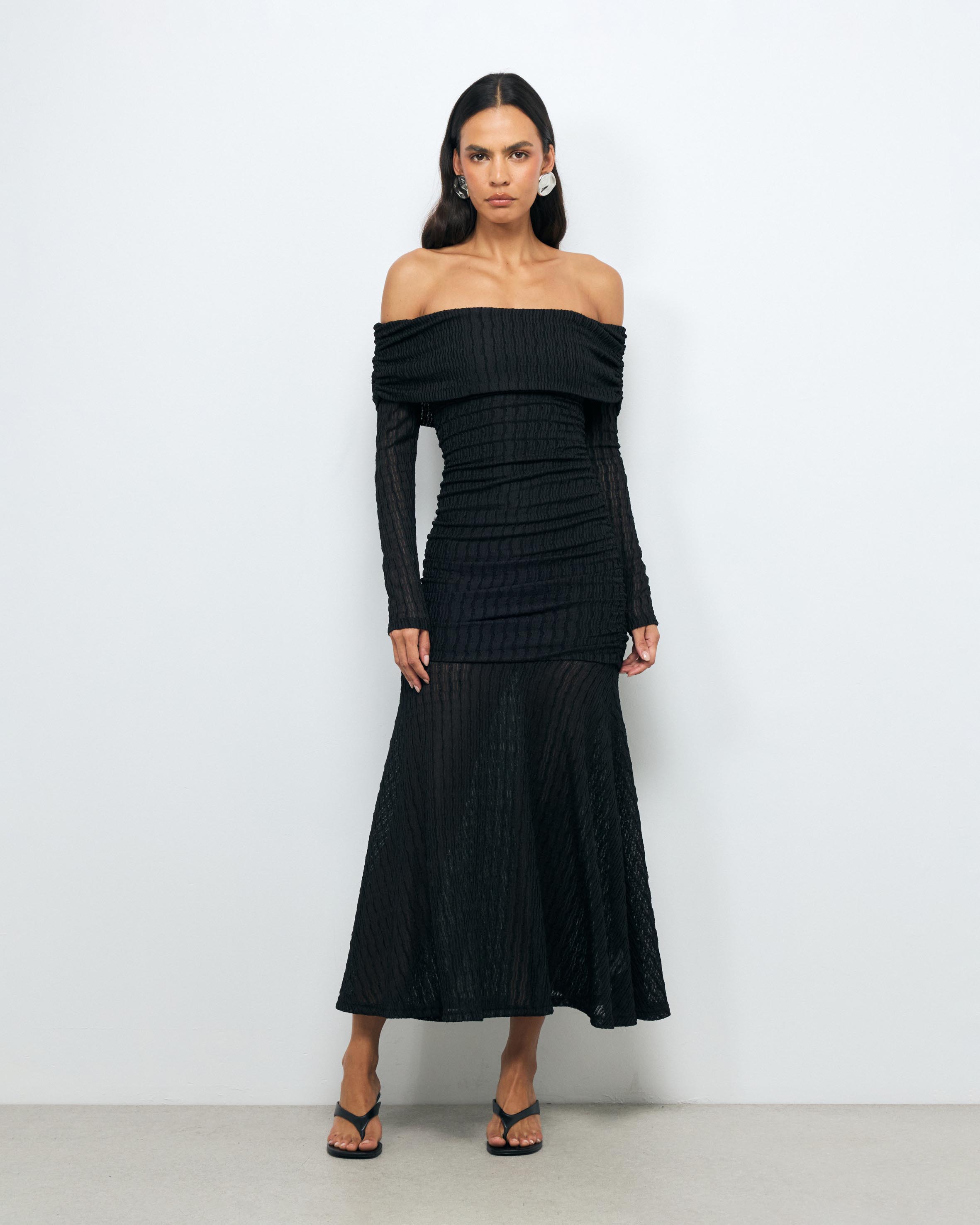 Valentina Off Shoulder Midi Dress
