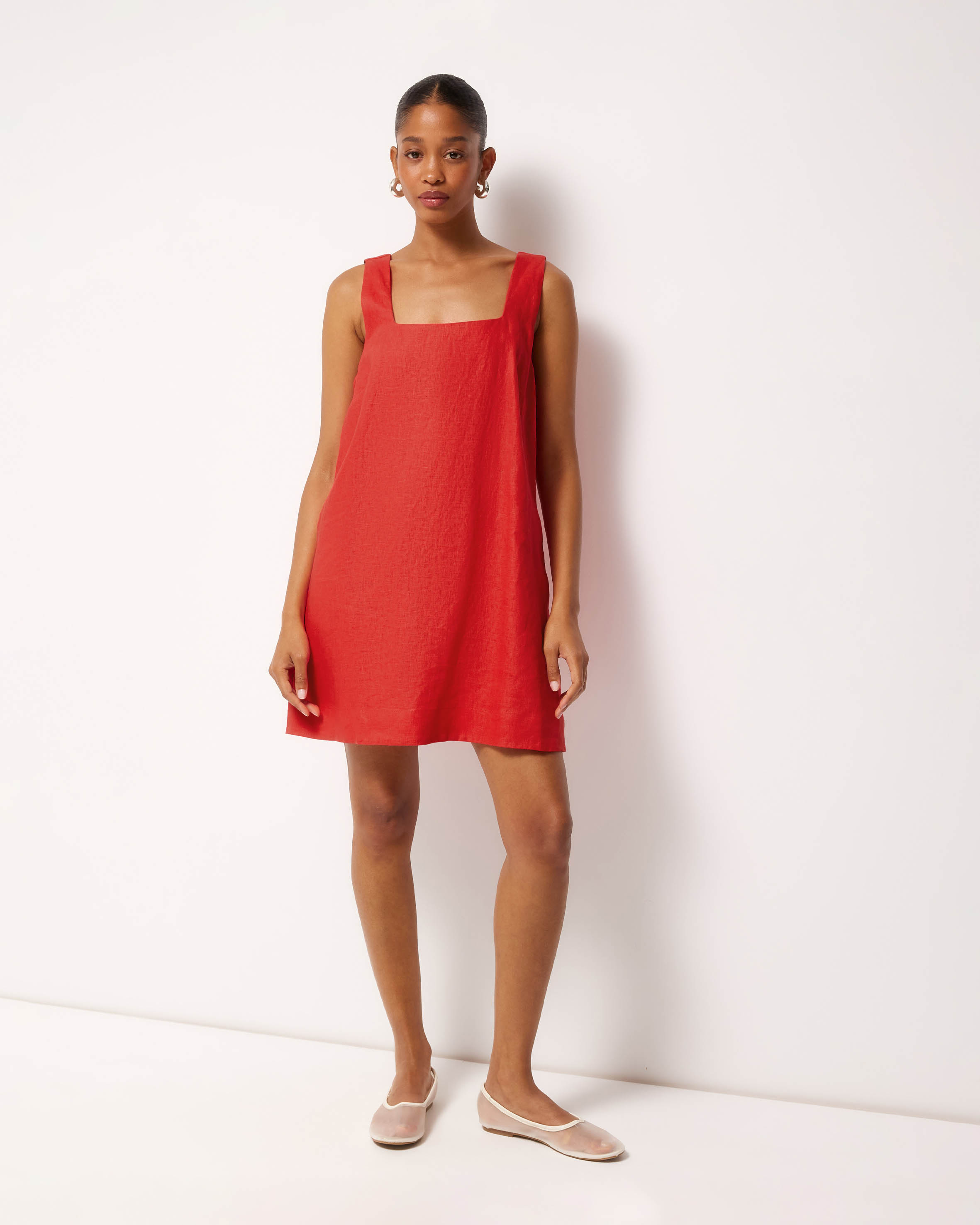 Ivy Linen Trapeze Mini Dress