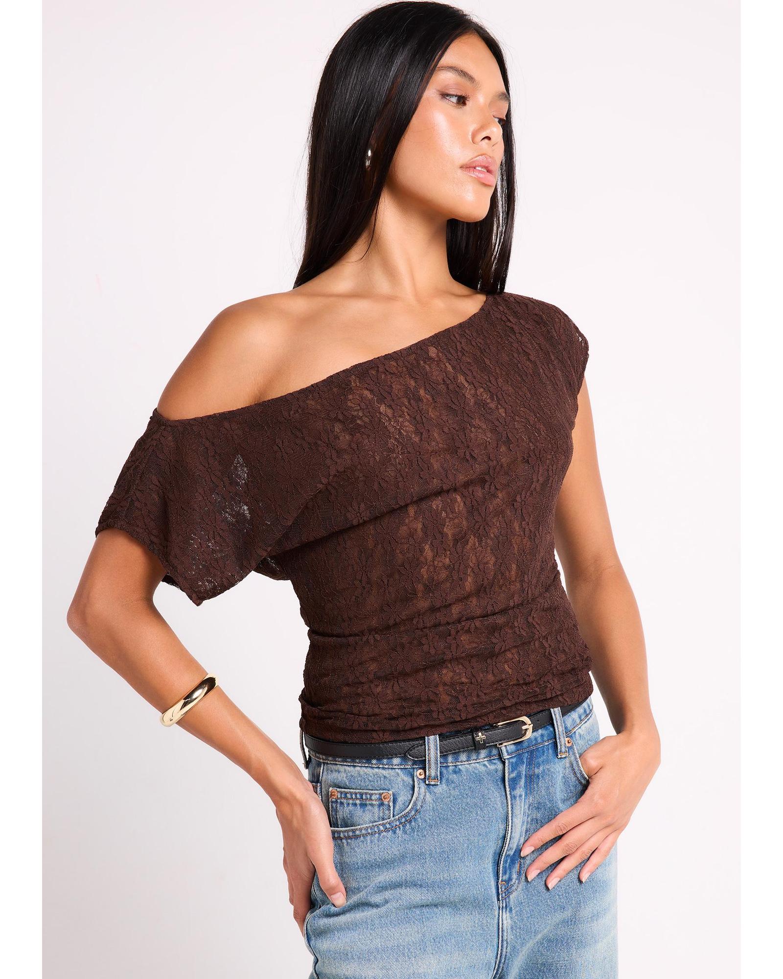 Natalie Lace Slouch Top