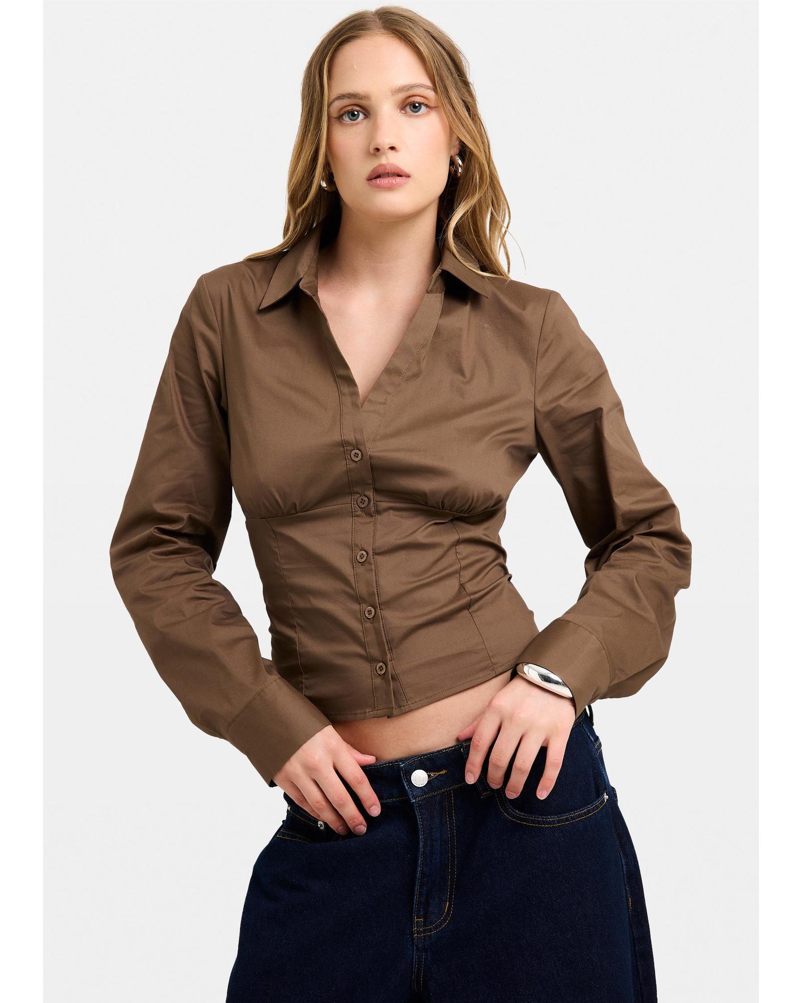 Isha Button Down Long Sleeve Shirt