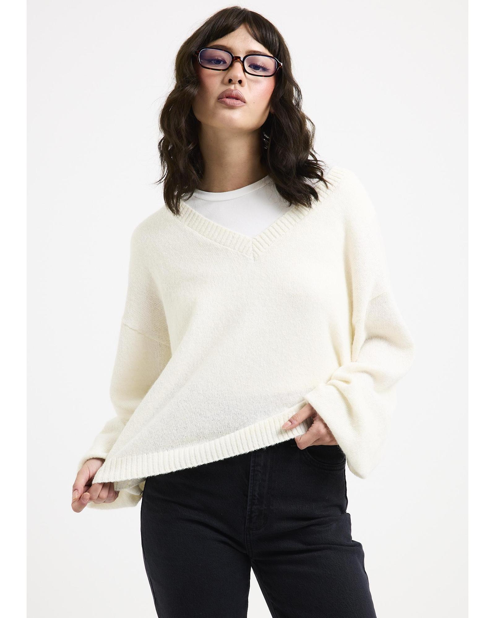 Maisie Plunge V-Neck Knit Jumper