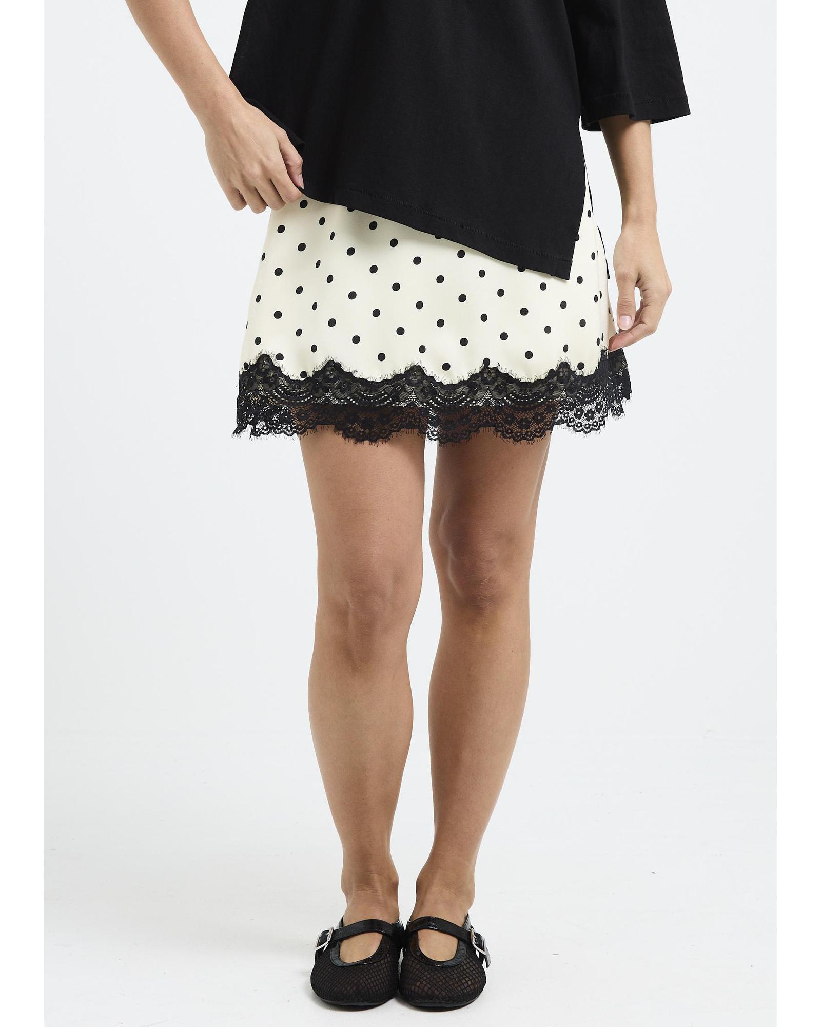 Lola Polka Lace Mini Skirt