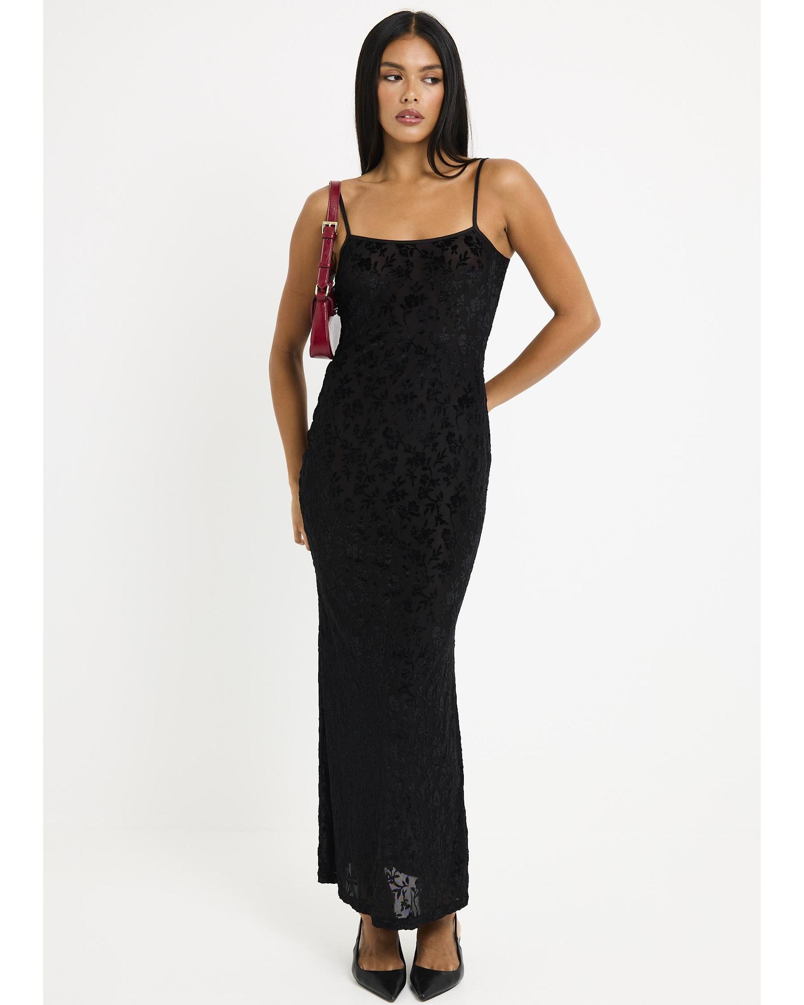 Devon Burn Out Slip Maxi Dress