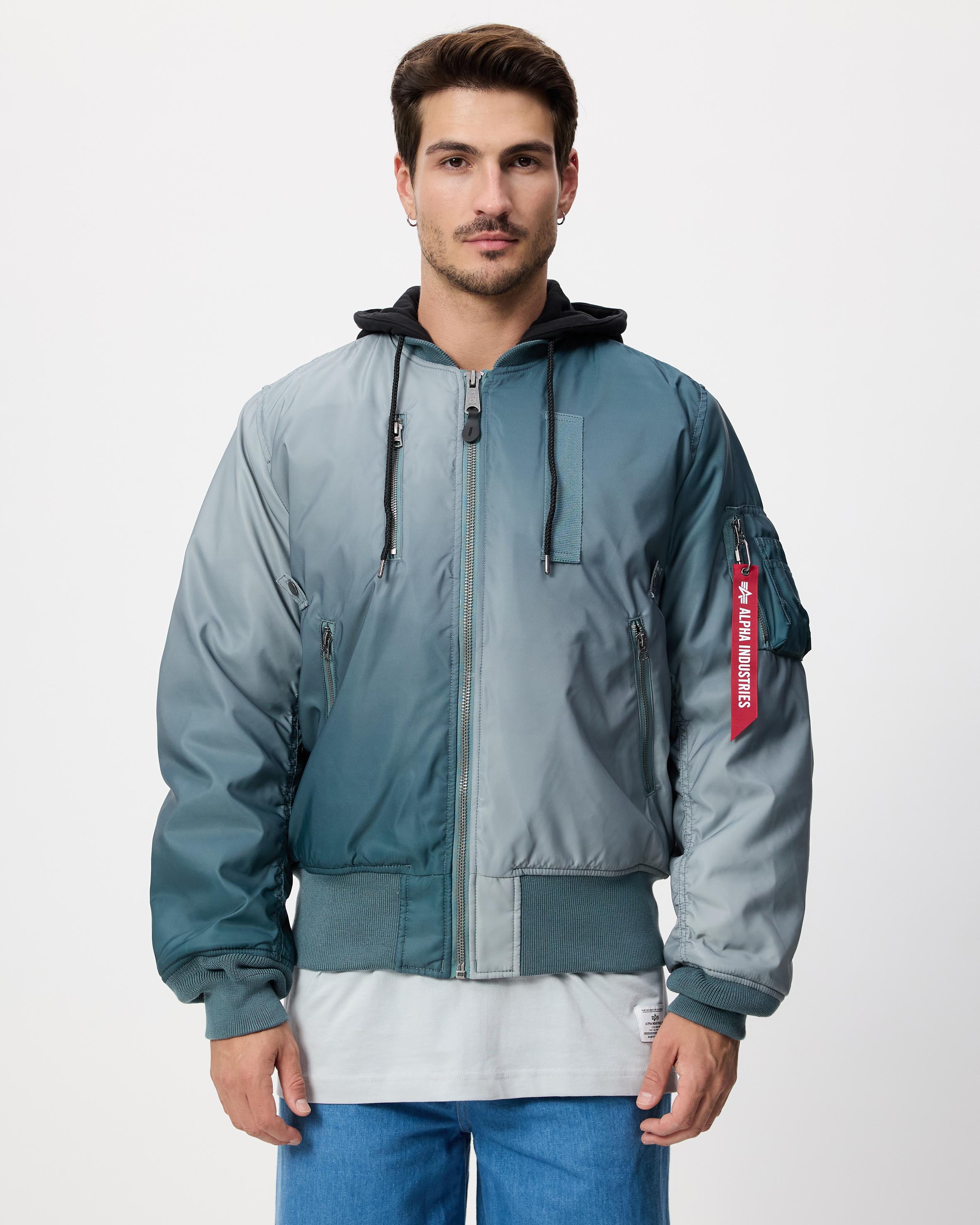 Gradient Washed Flight Jacket