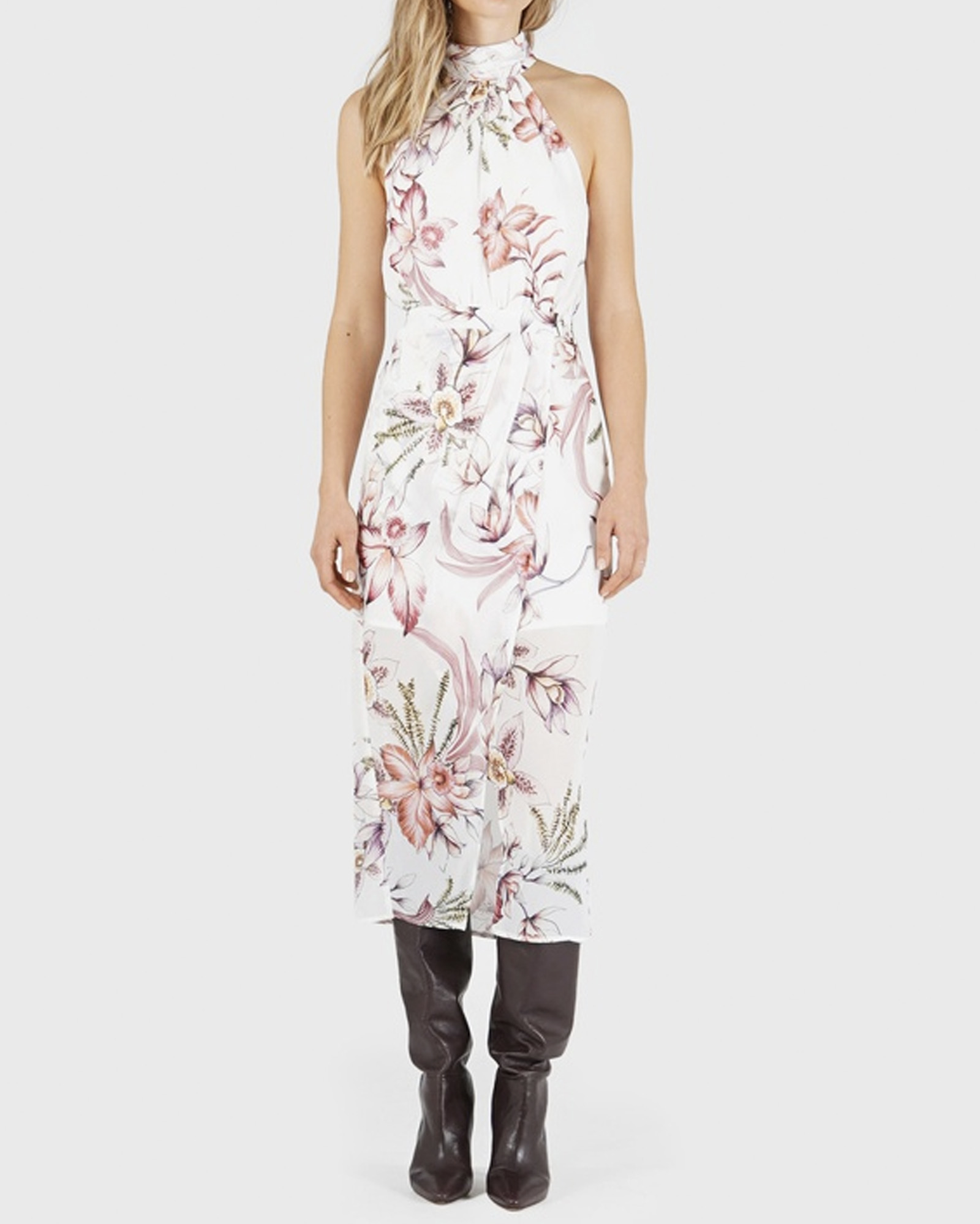 Blushing Orchid Midi Dress