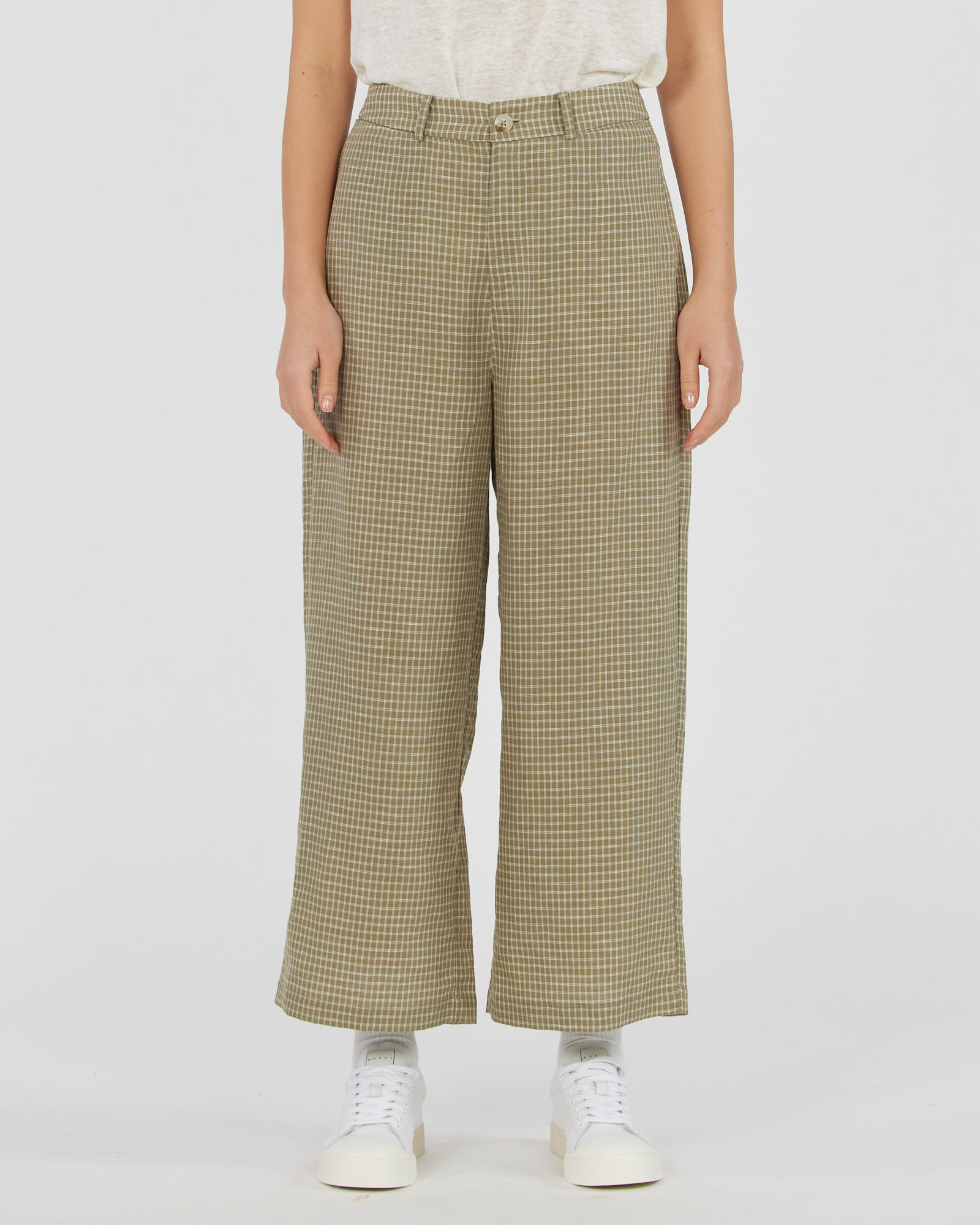 Virtuous Check Cropped Pant