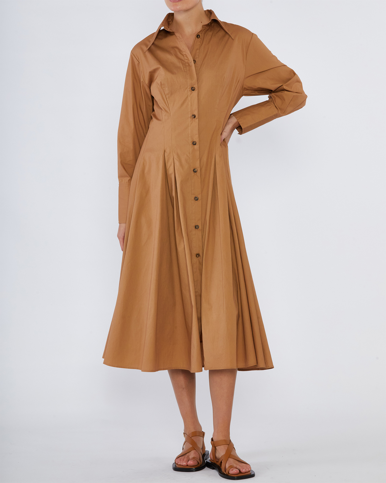 Mattea Cotton Poplin Shirt Dress