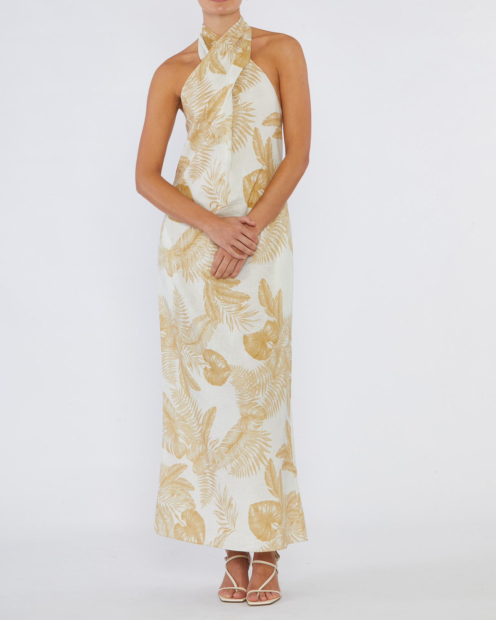 Samara Linen Halter Maxi Dress