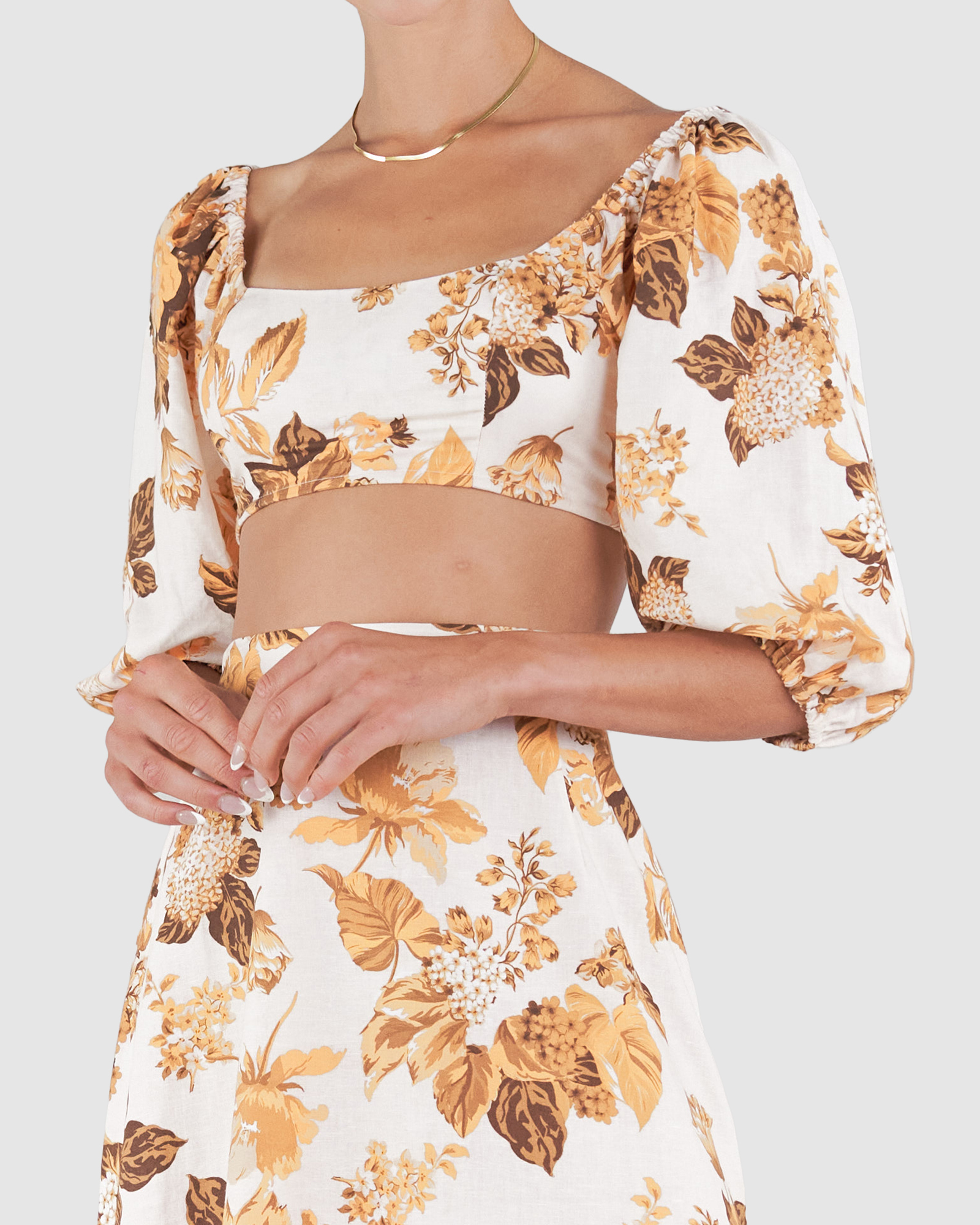 Saint Lucia Linen Crop Top