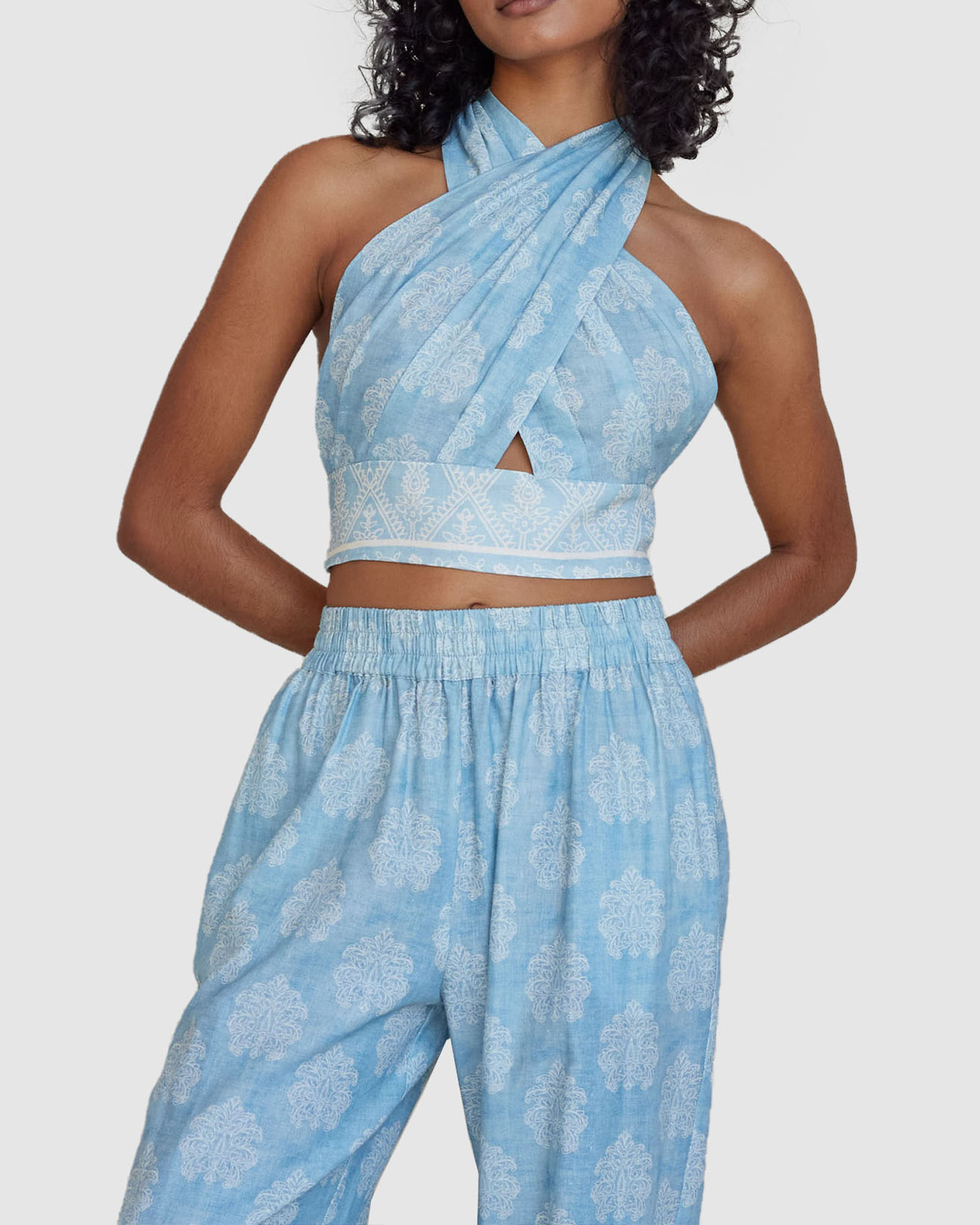 Anjali Linen Halter Top