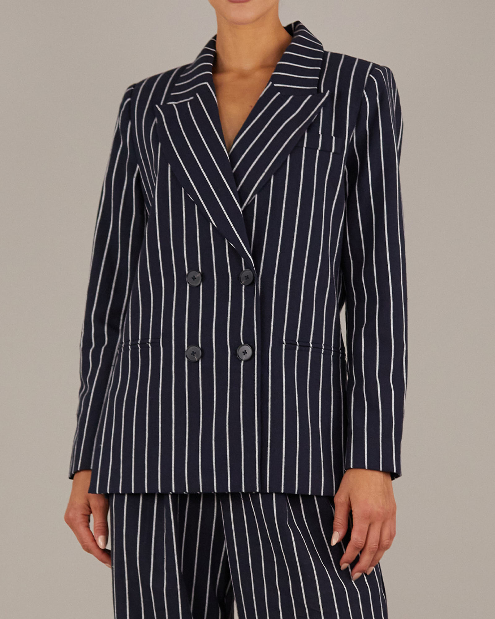 Polo Linen Pinstripe Blazer