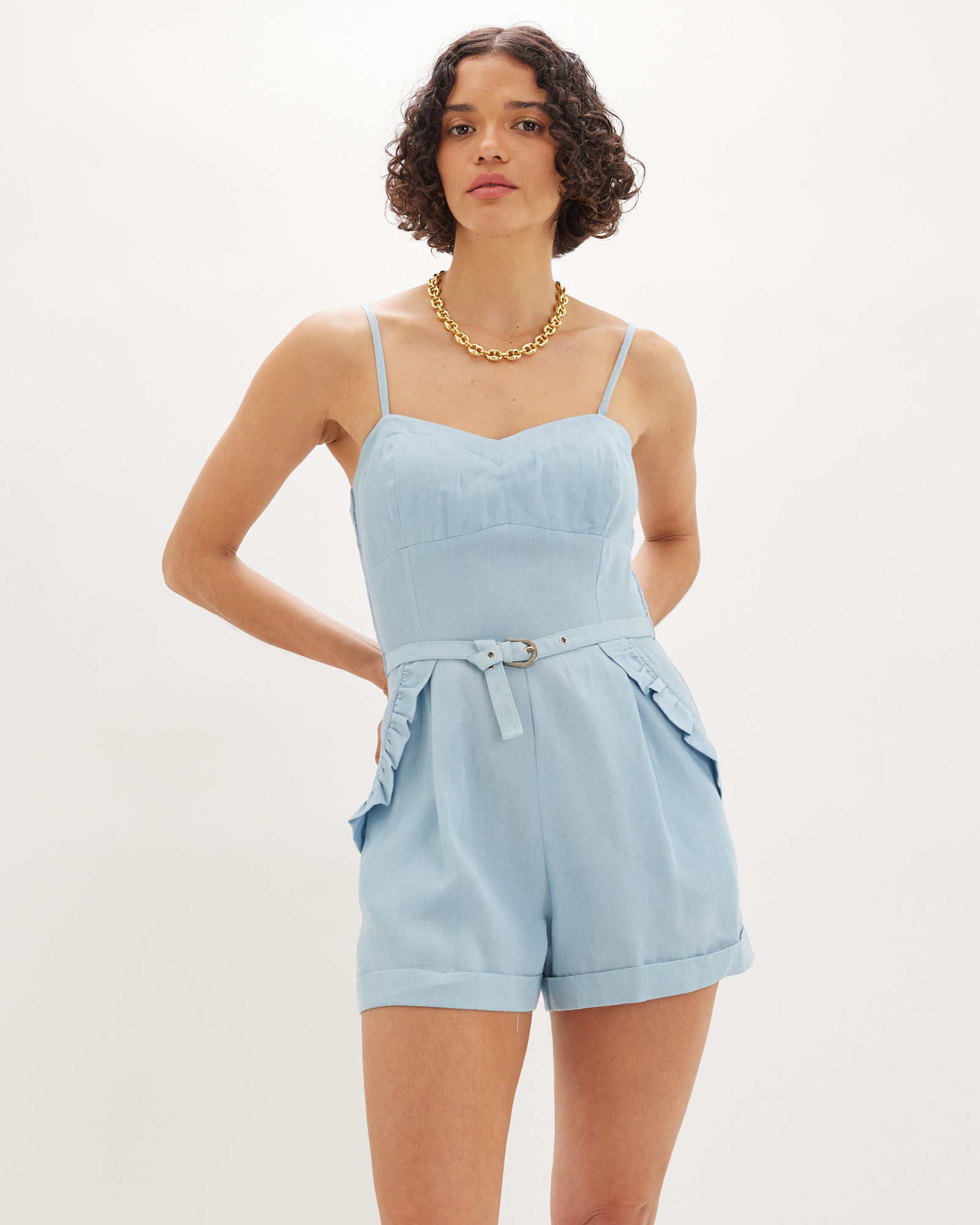 Gloria Ruffle Detail Playsuit