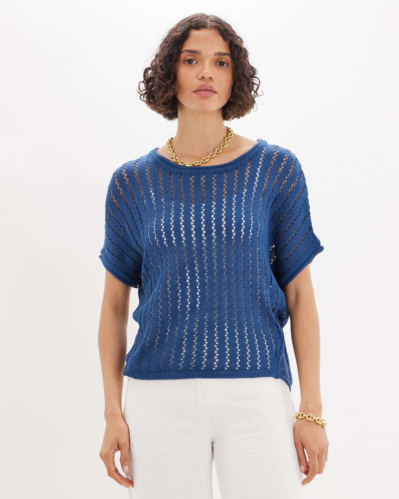 Greta Short Sleeve Knit Top
