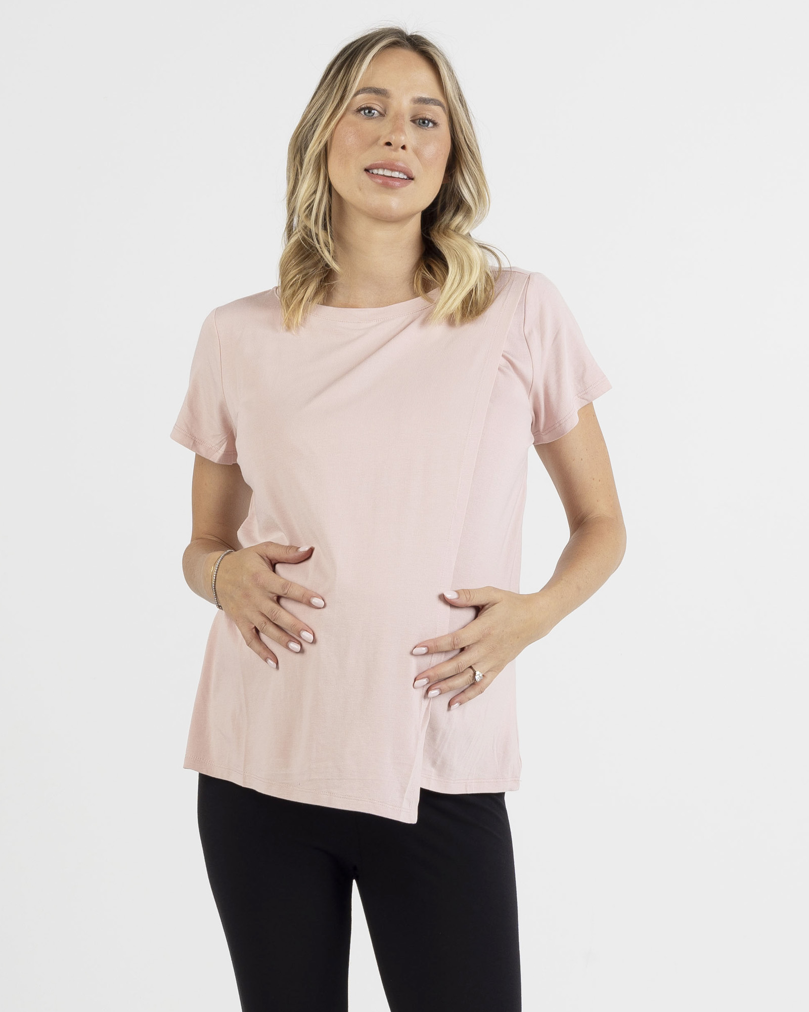 Monique Maternity Nursing Petal Top - Blush Pink