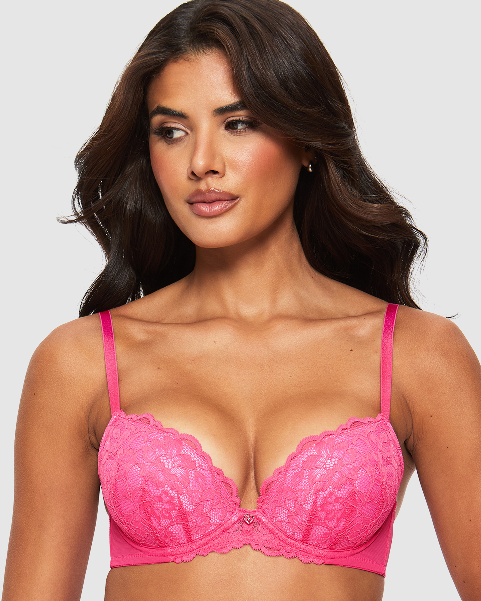 Sexy Lace Padded Plunge Bra