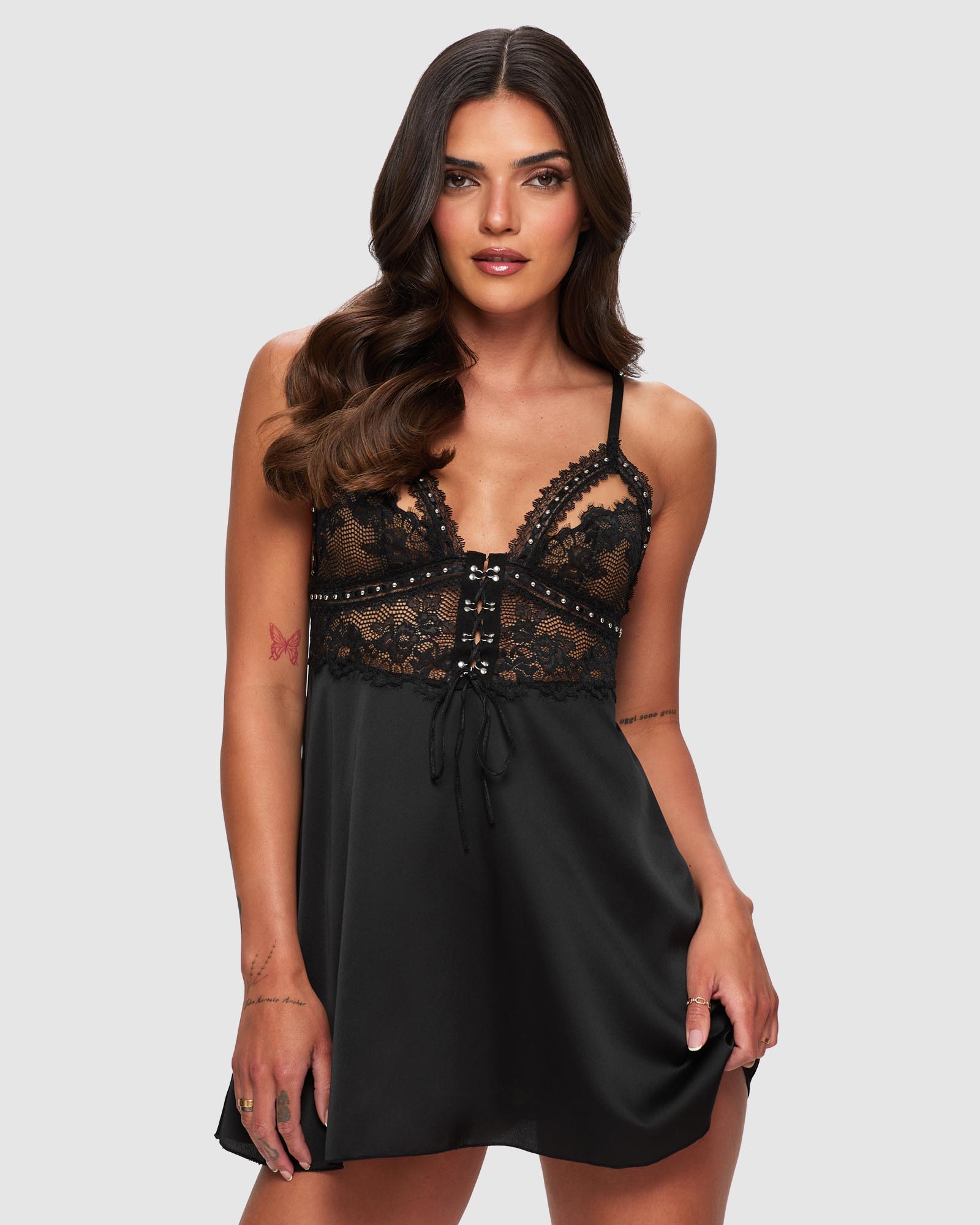 Bridgette Satin & Lace Chemise