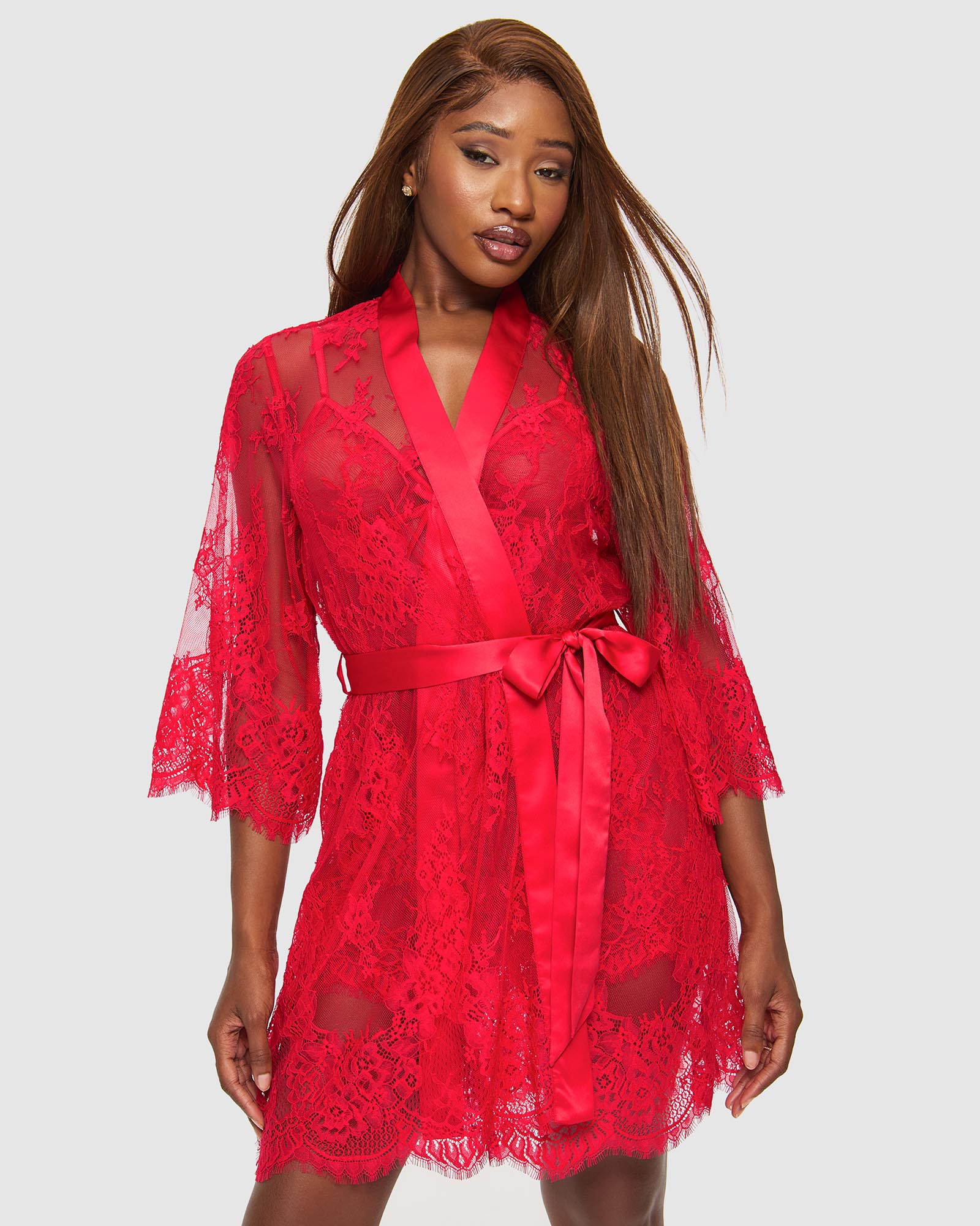 Availing All Over Lace Robe
