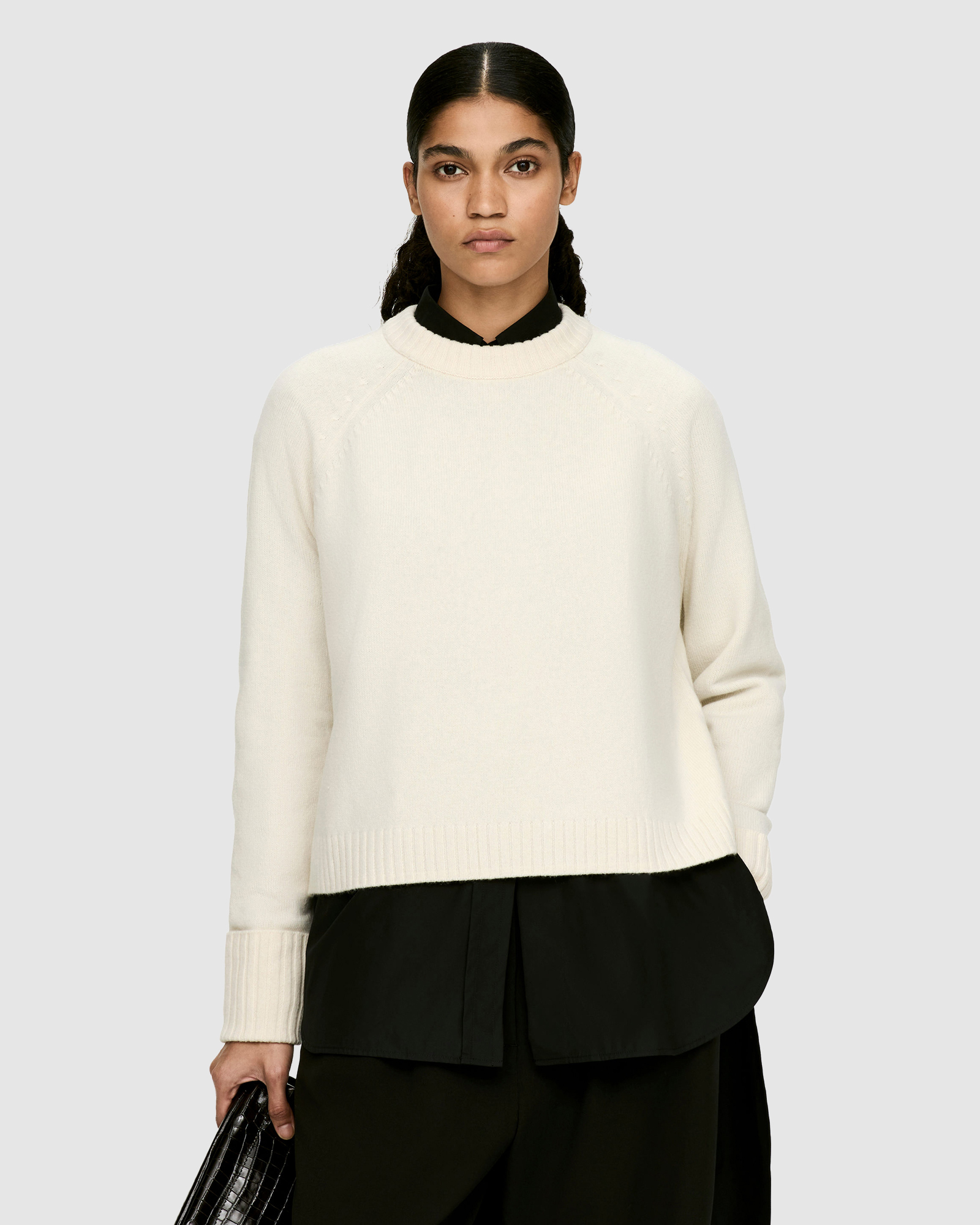 Folded Sleeve Wool Jumper