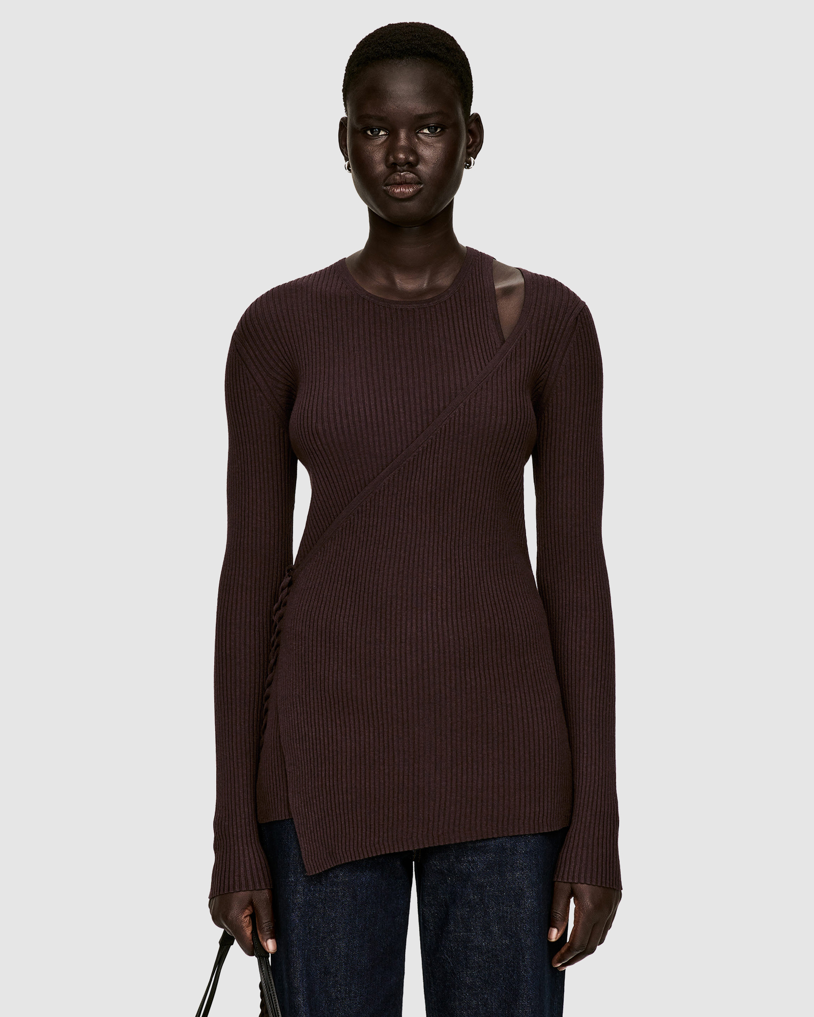 Ribbed Wrap Top