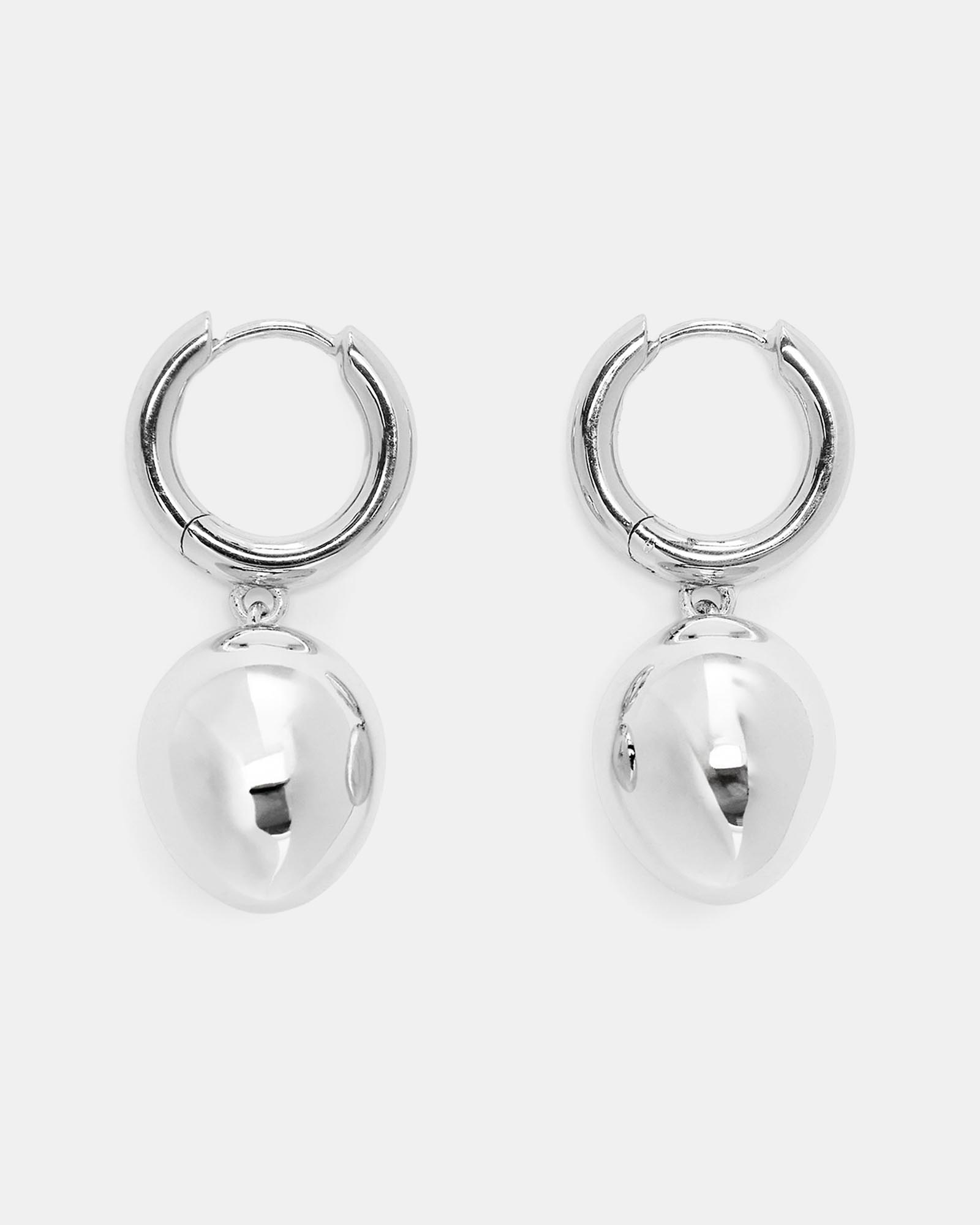 Silver-Plated Pendant Earrings
