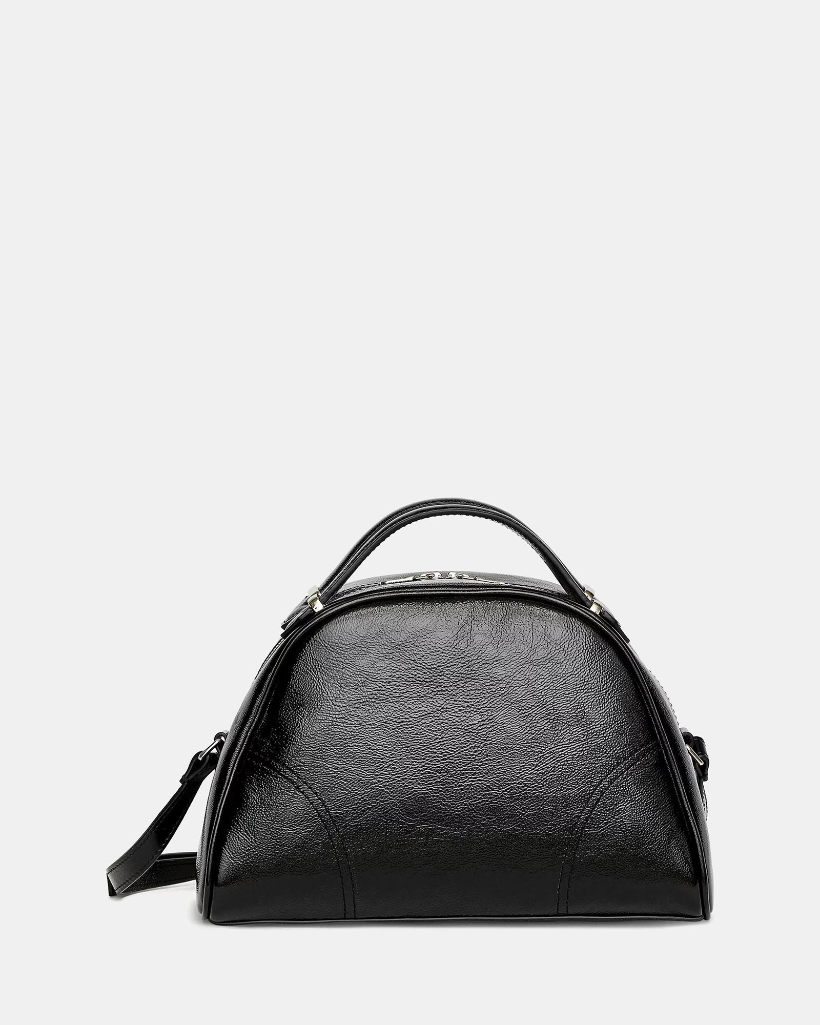 Lacquered Leather Crossbody Bag